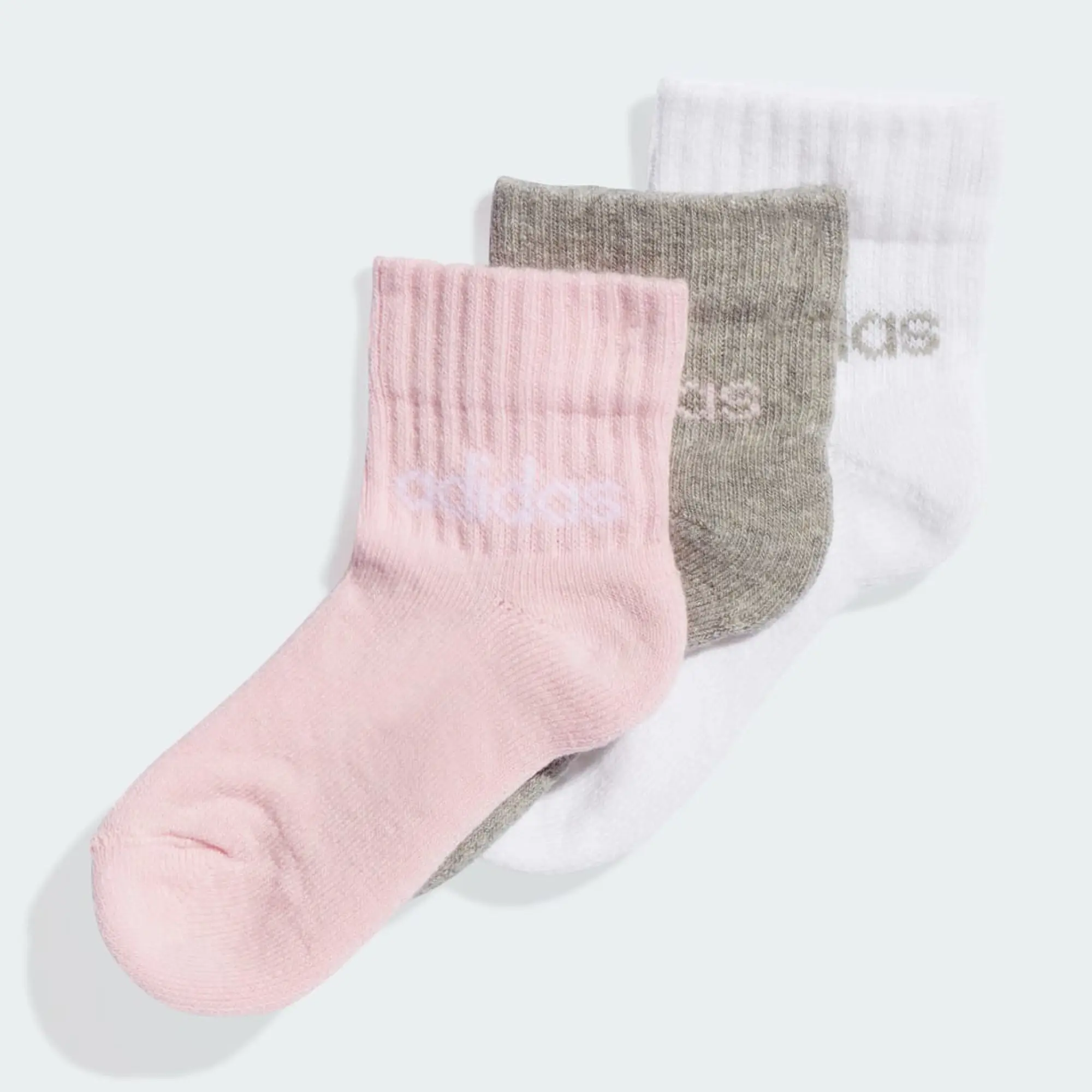 adidas Outlet Value Linear Kids Ankle Socks 3 Pairs