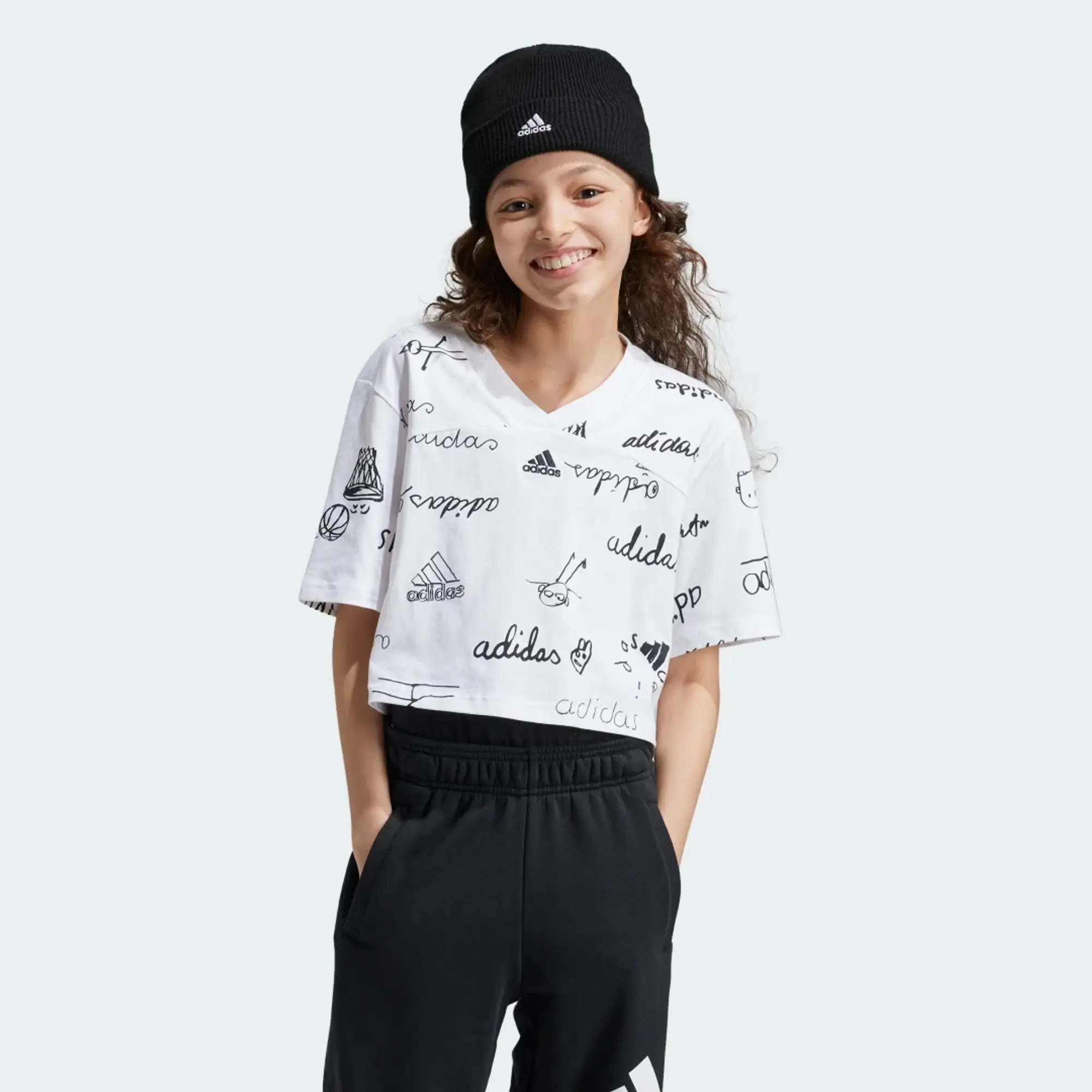 adidas Brand Love Cropped T-Shirt Kids