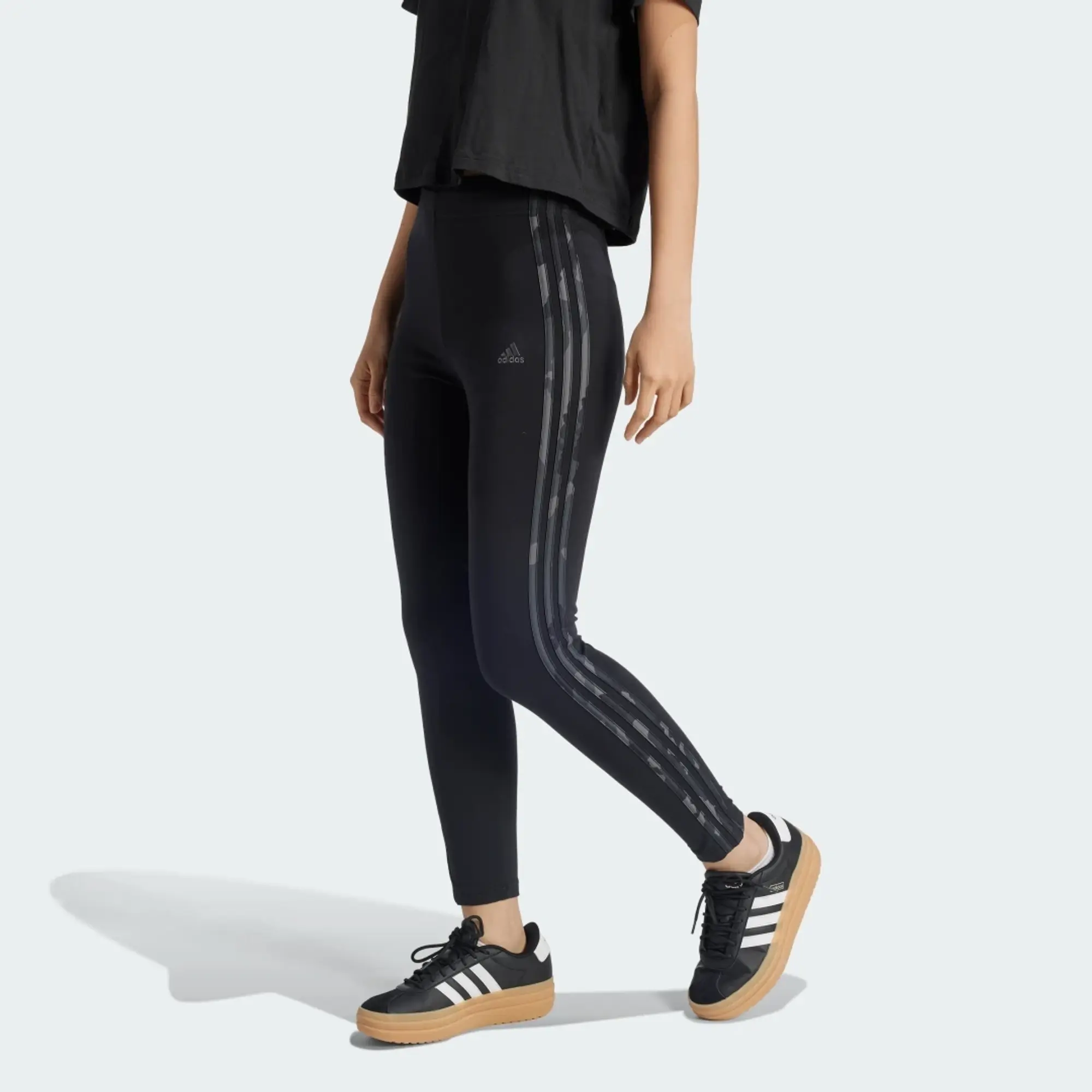 adidas Essentials 3-Stripes Camo Print 7/8 Length Leggings
