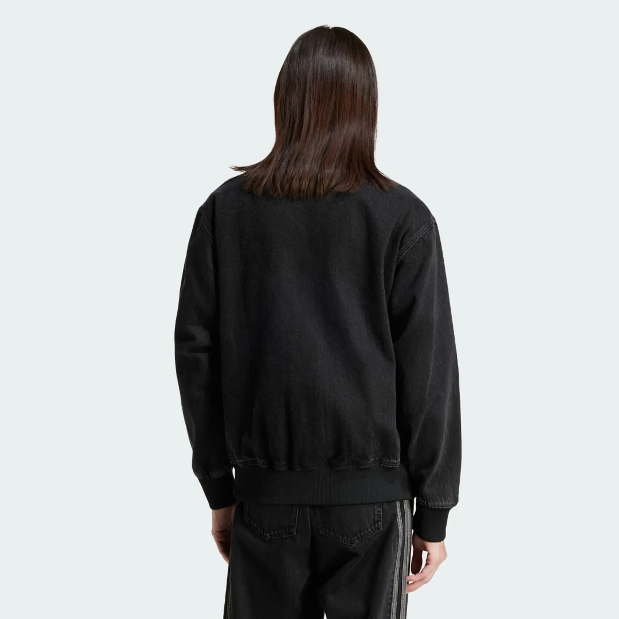 adidas Denim Firebird Track Top True Black Denim