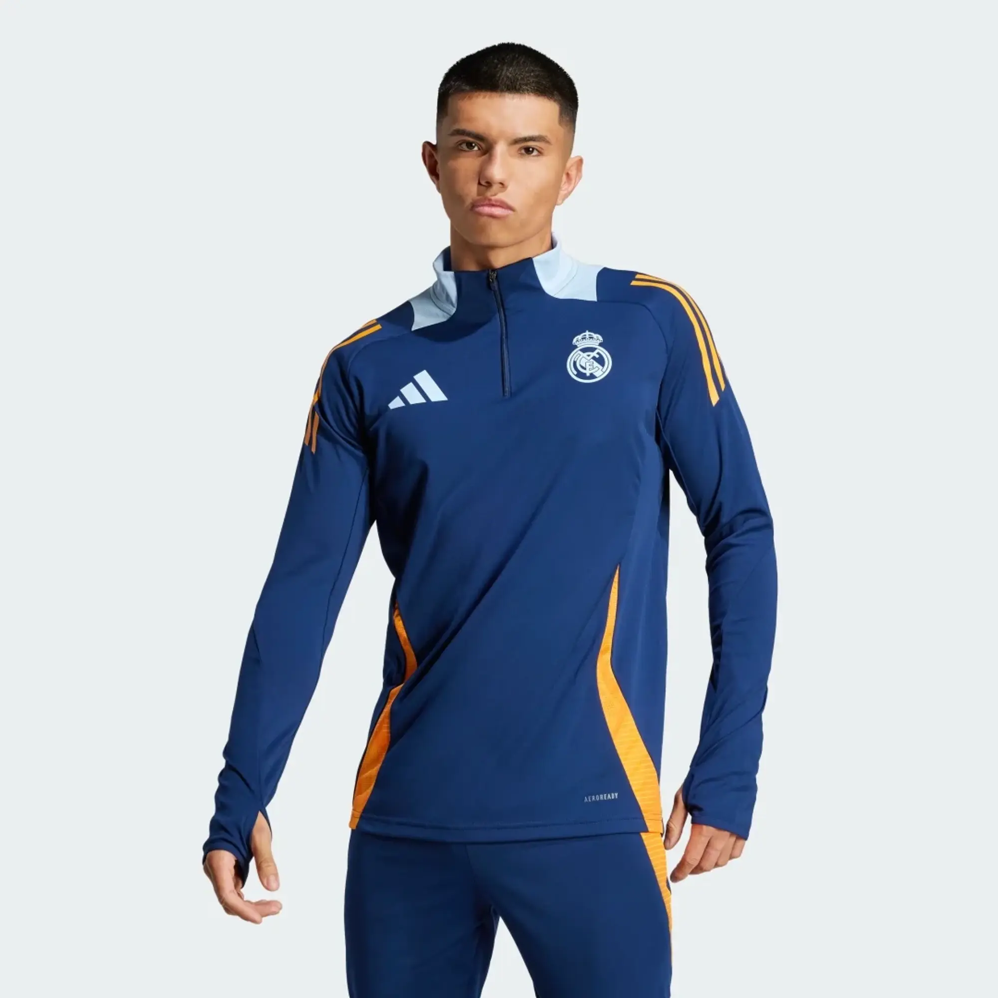 adidas Real Madrid Training Shirt Tiro 24 - Team Navy/Crew Orange/Glow Blue - ['Blue']