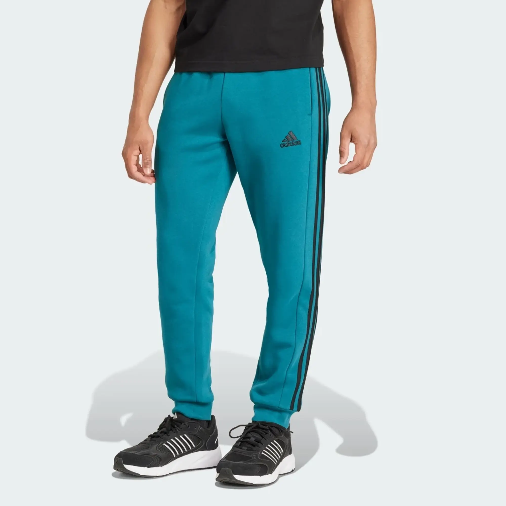 adidas Essentials Fleece 3-Stripes Tapered Cuff Joggers