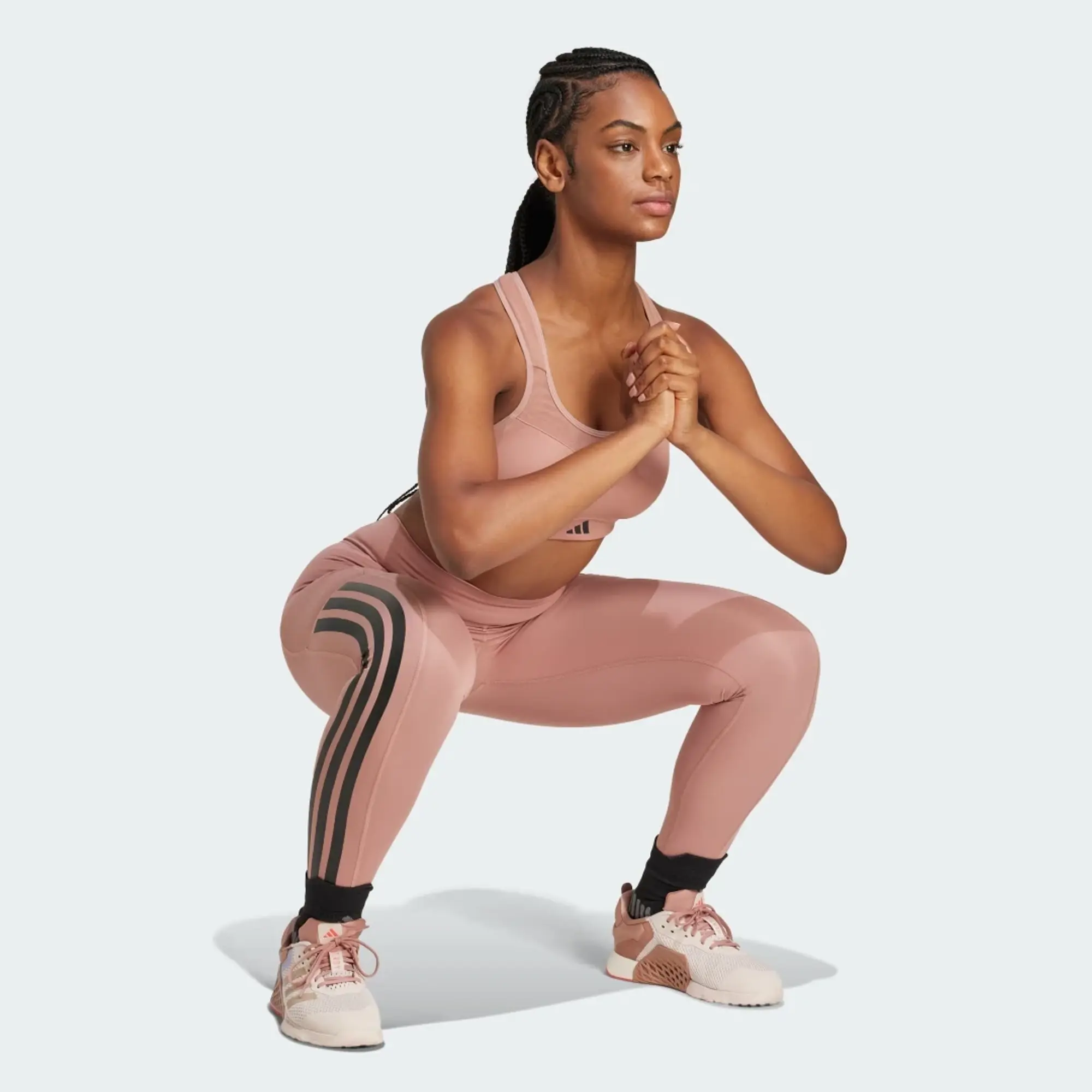 adidas Women Optime 3 Stripes Full Length Leggings