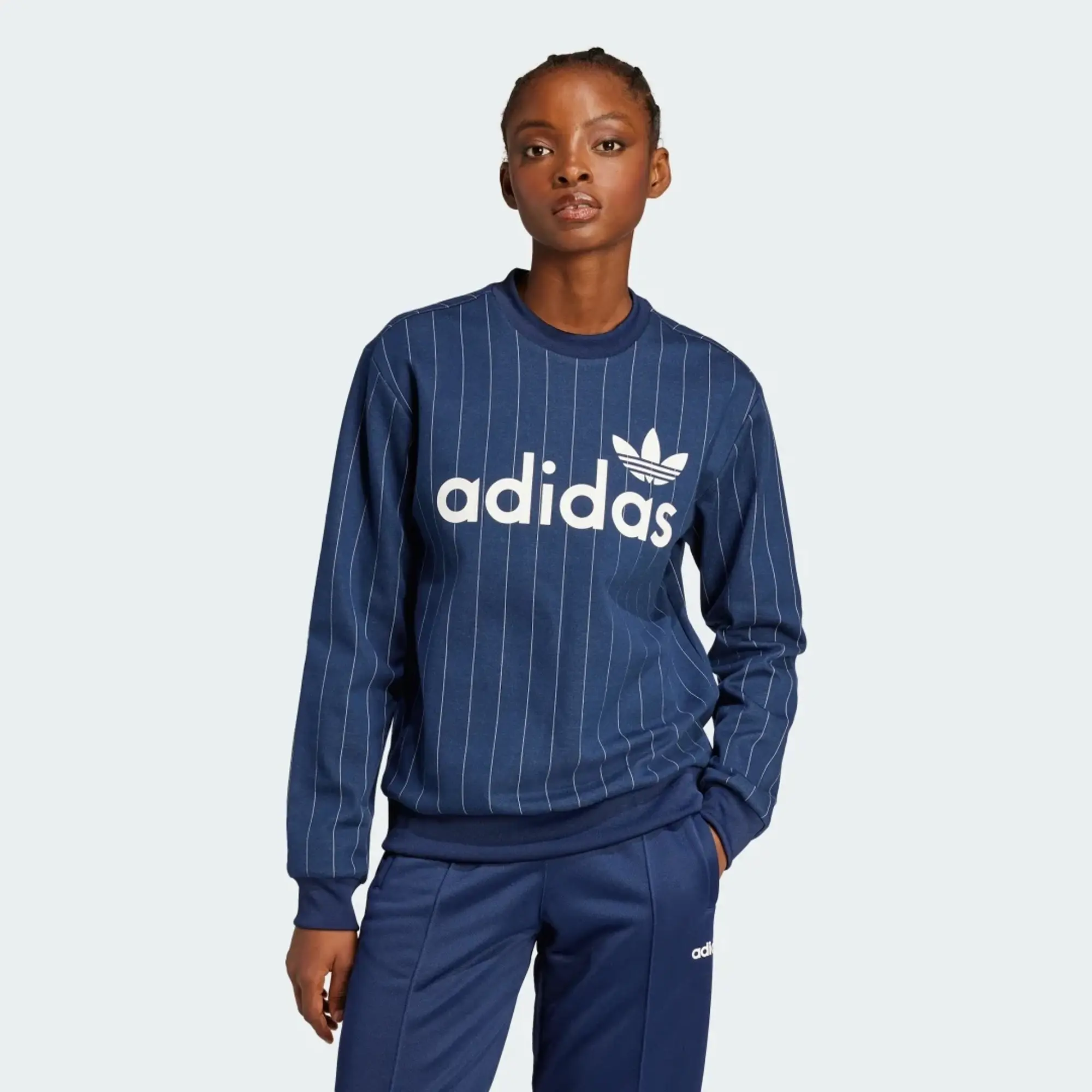 adidas Originals Women Pinstripe Graphic Sweatshirt