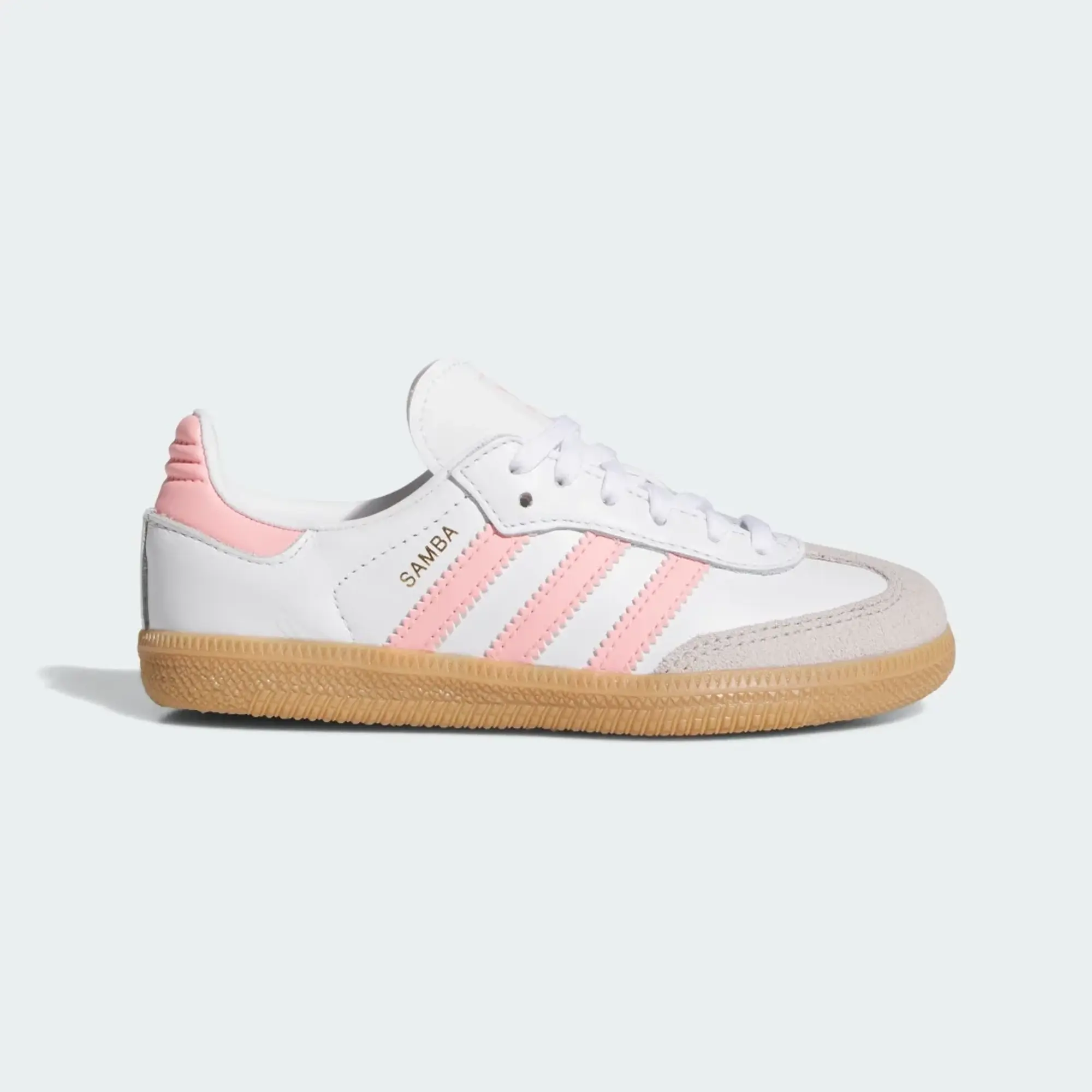 adidas white & pink samba og Girls Junior trainers