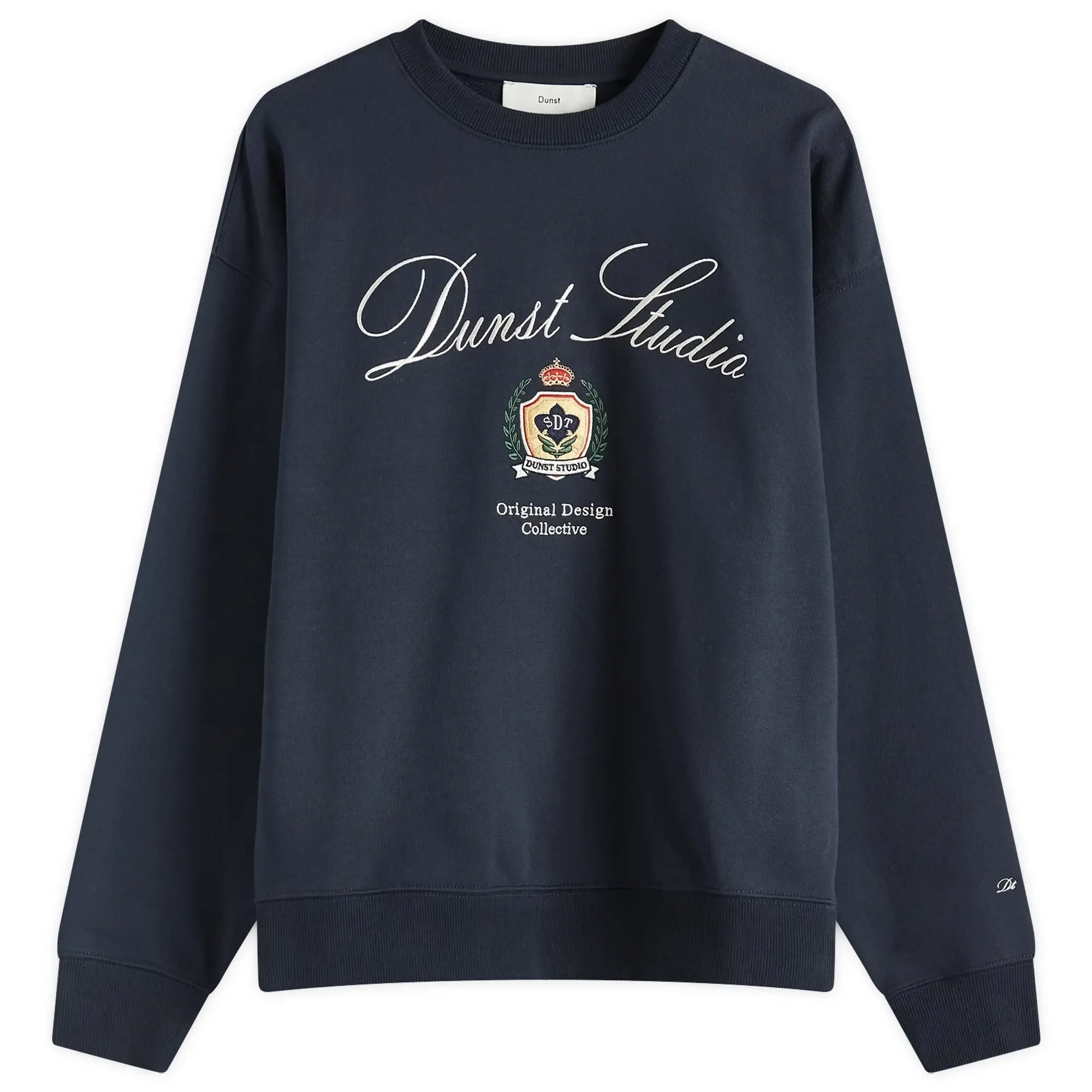 DUNST Women's Unisex Classic Logo Sweatshirt French Navy