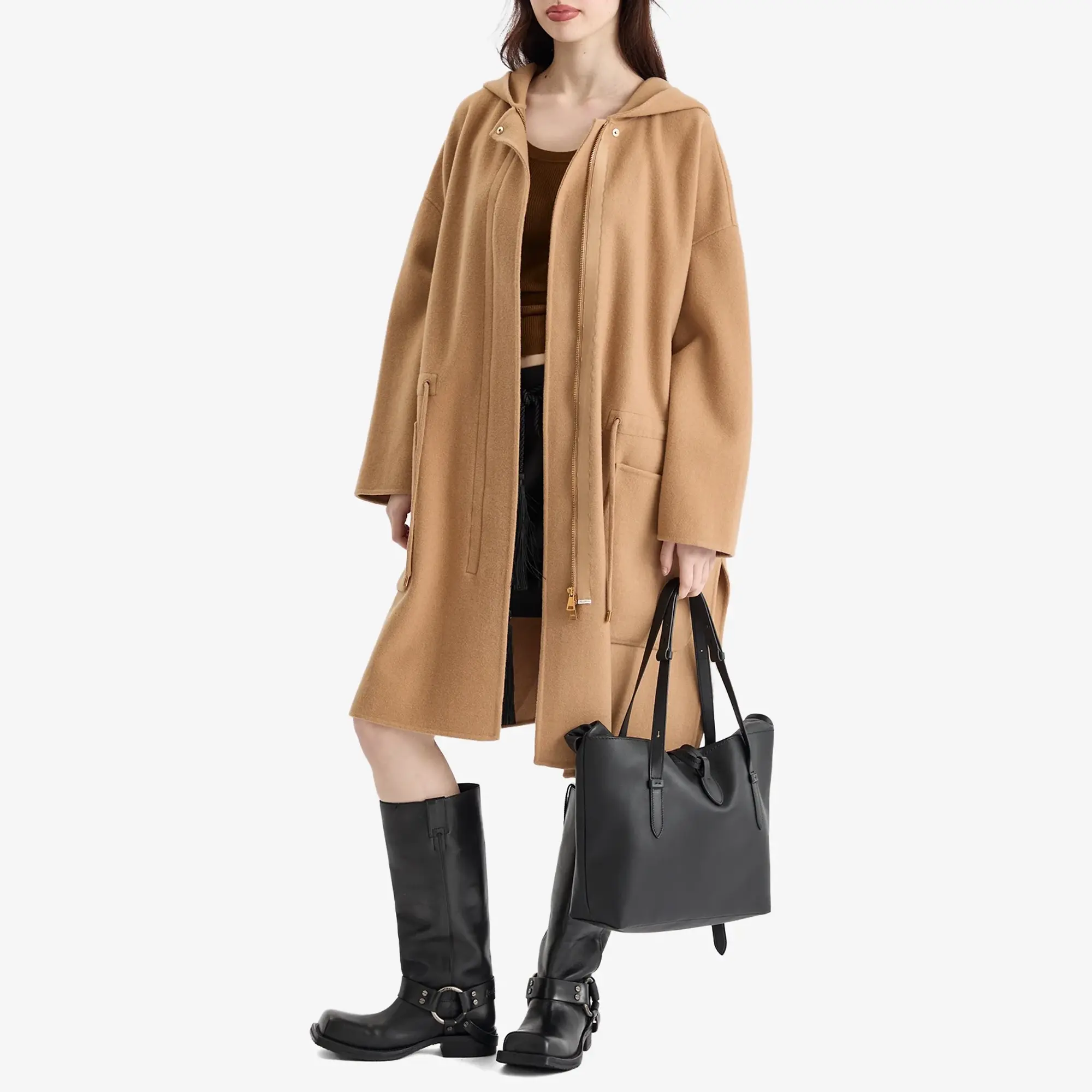 Max Mara Women's Miele Hooded Jacket Camel