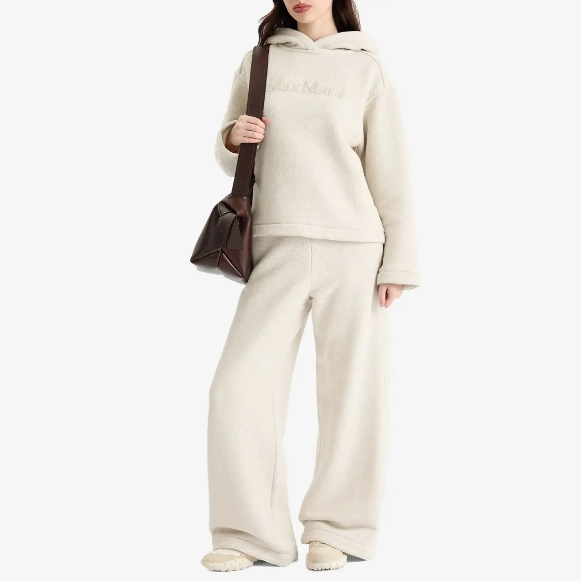 Max Mara Women's Tay Textured Sweatpants Albino