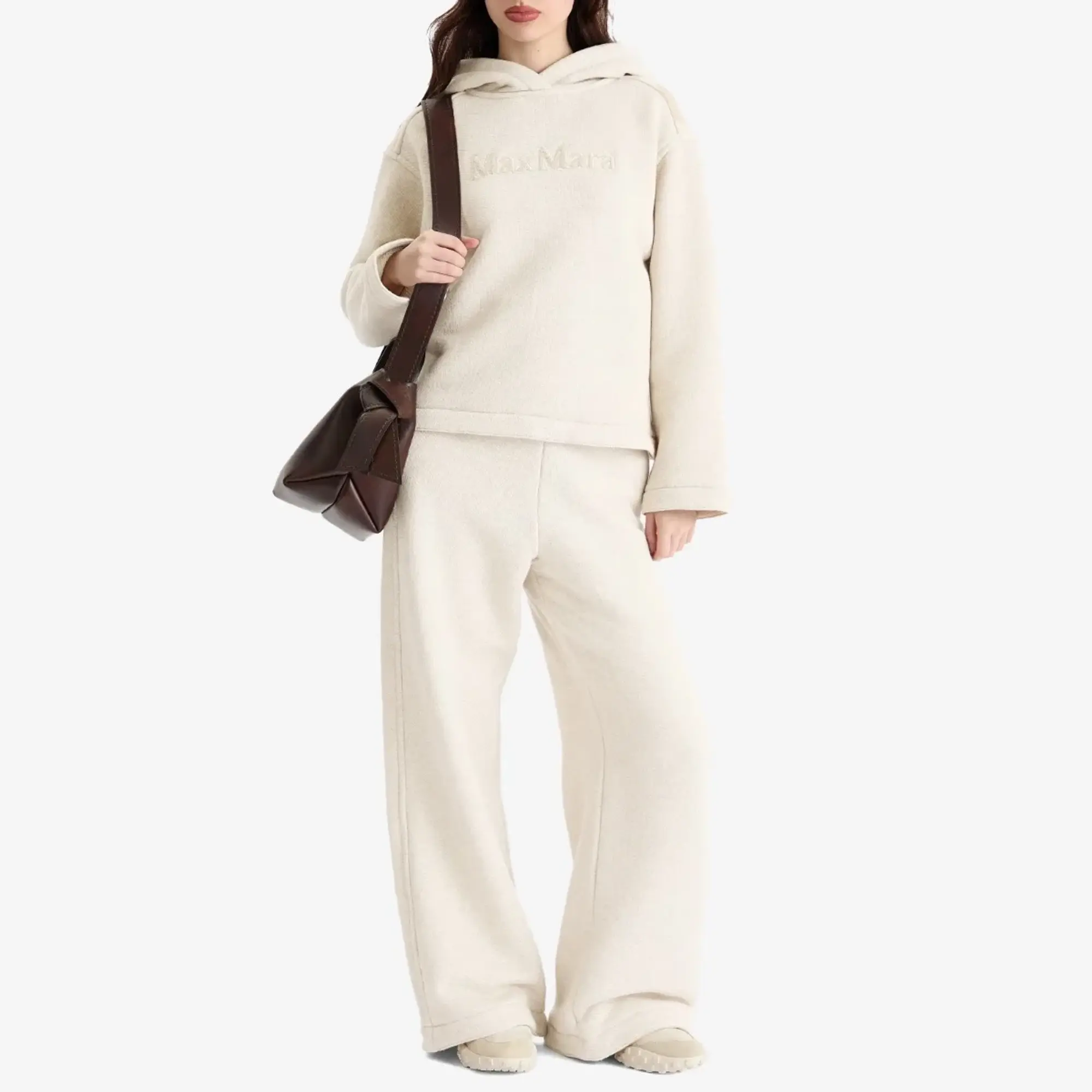 Max Mara Women's Gary Logo Hoodie Albino