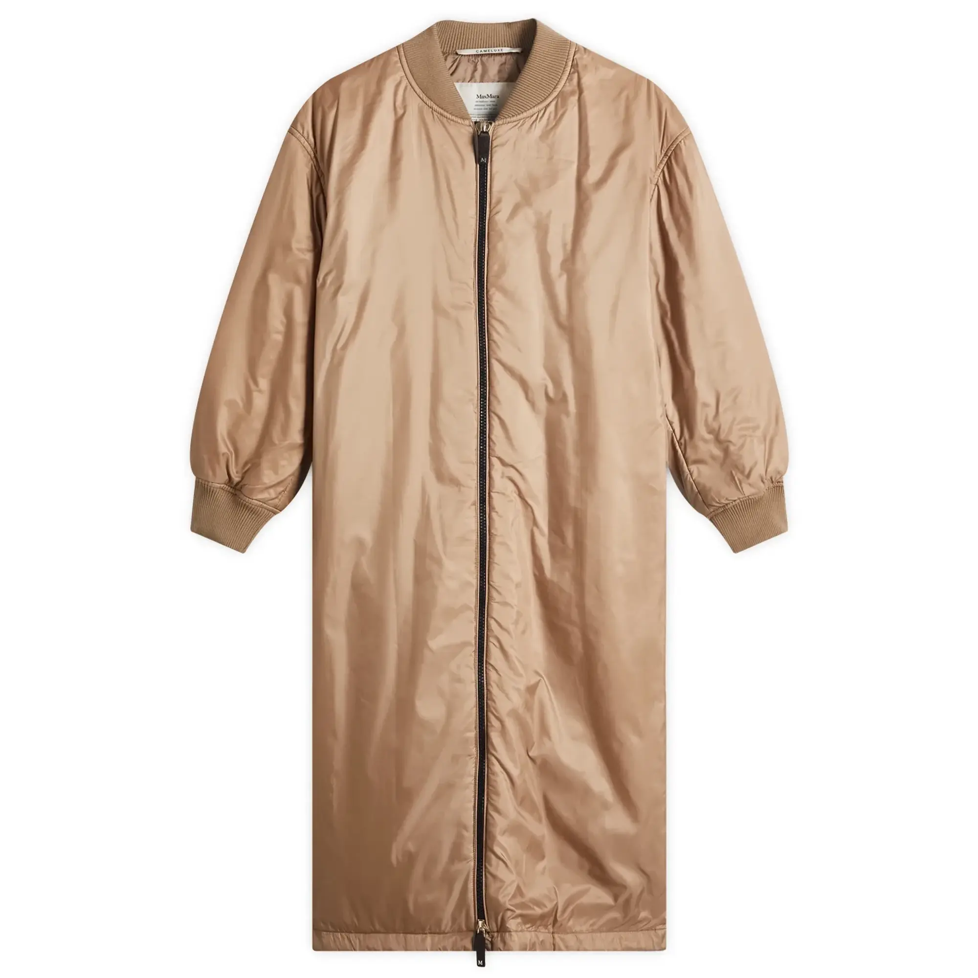 Max Mara Women's Longline Bomber Jacket Camel