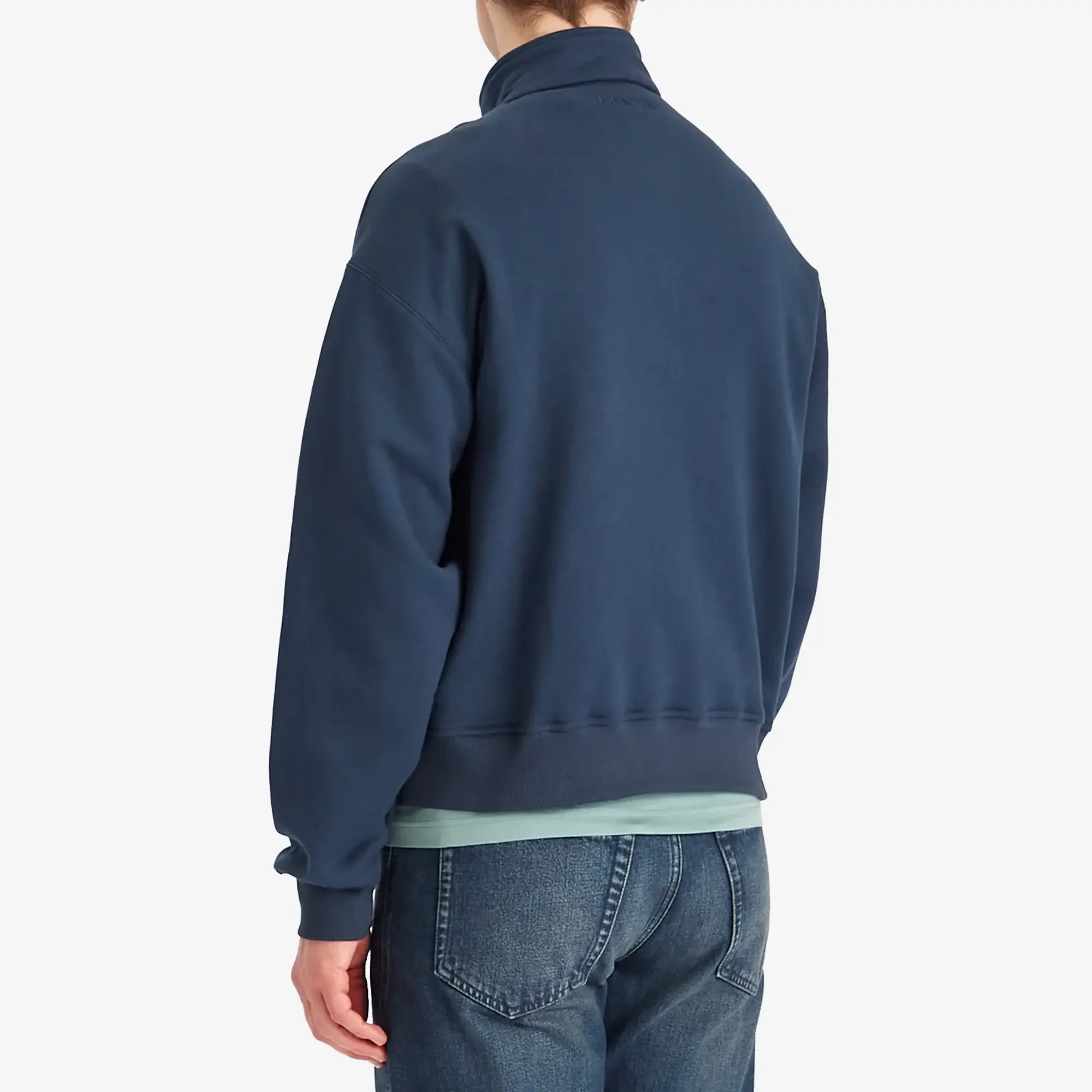 Lanvin Men's Curb Zipped Track Jacket Petrol Blue