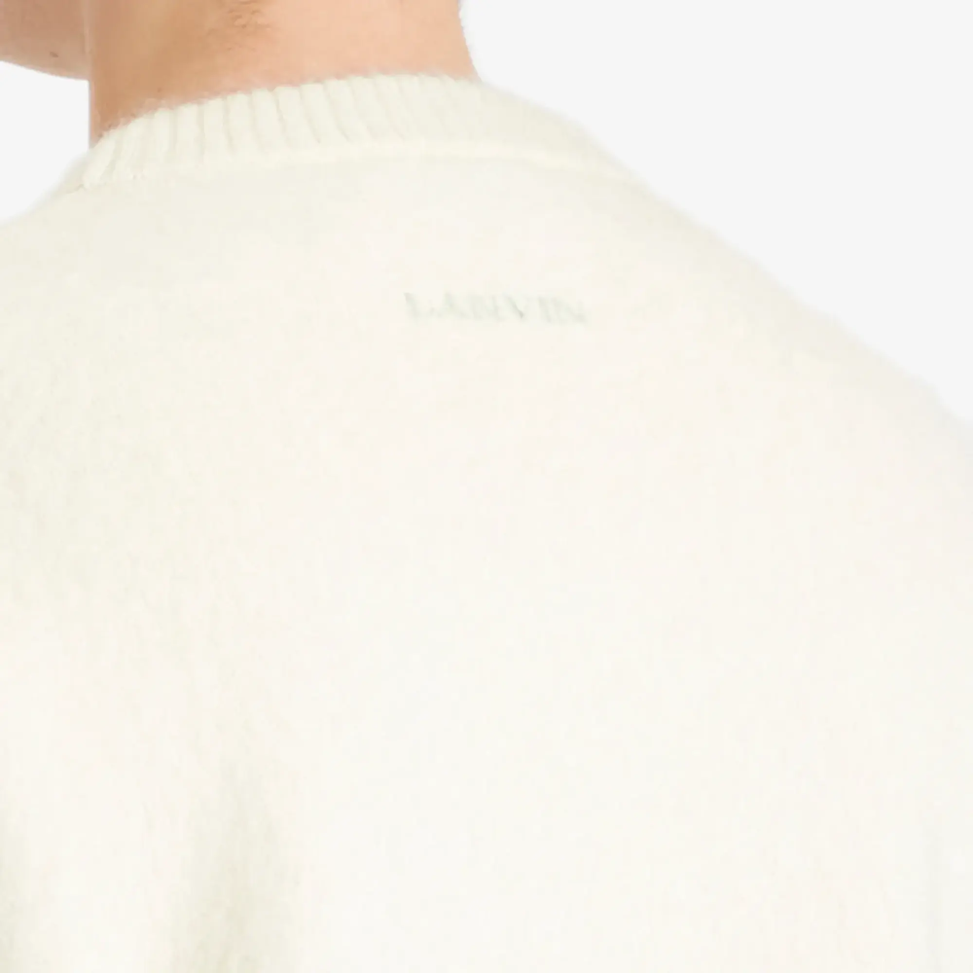 Lanvin Men's Striped Jumper Ecru/Vert De Gris