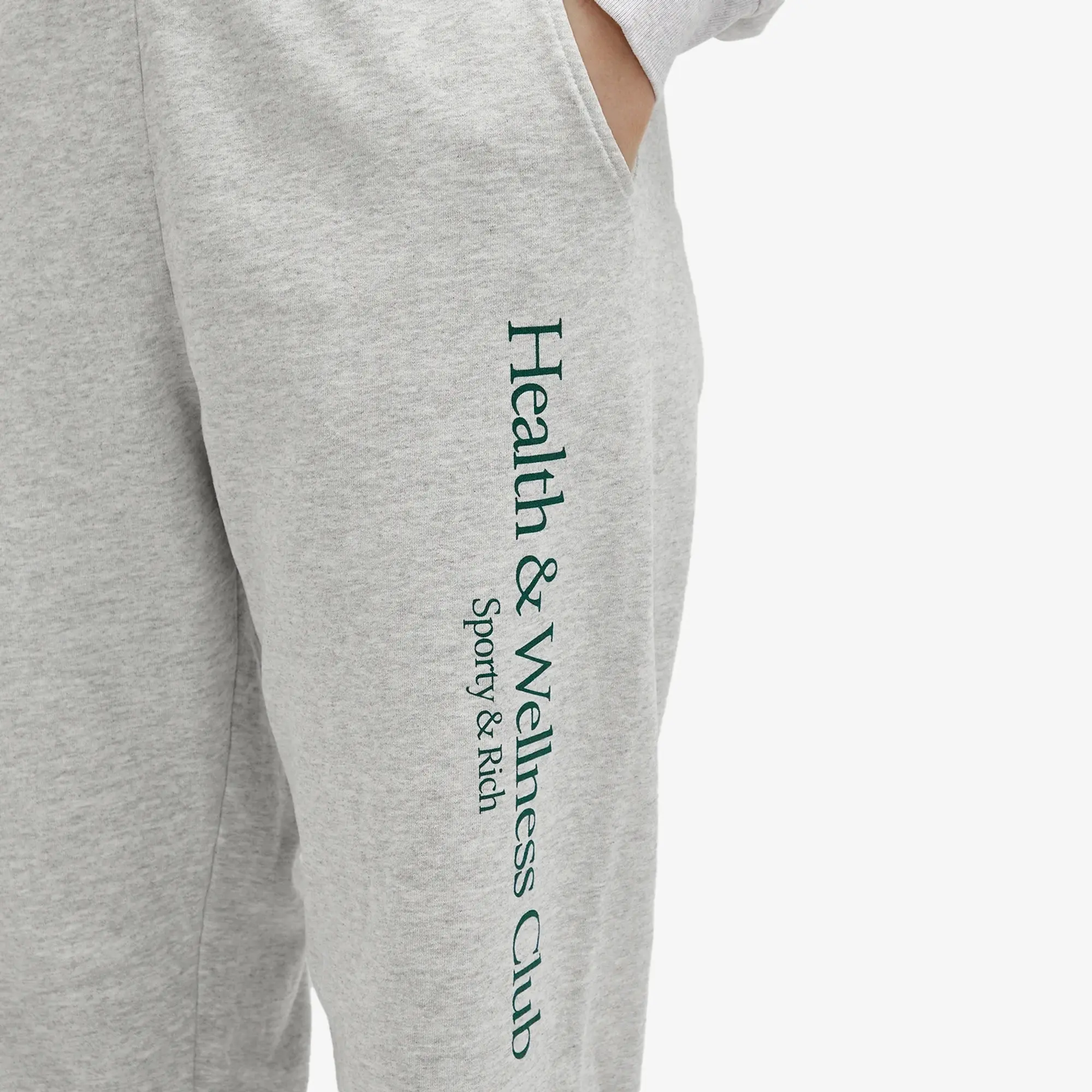 Sporty & Rich Women's H&W Crest Sweatpant Heather Gray Alpine