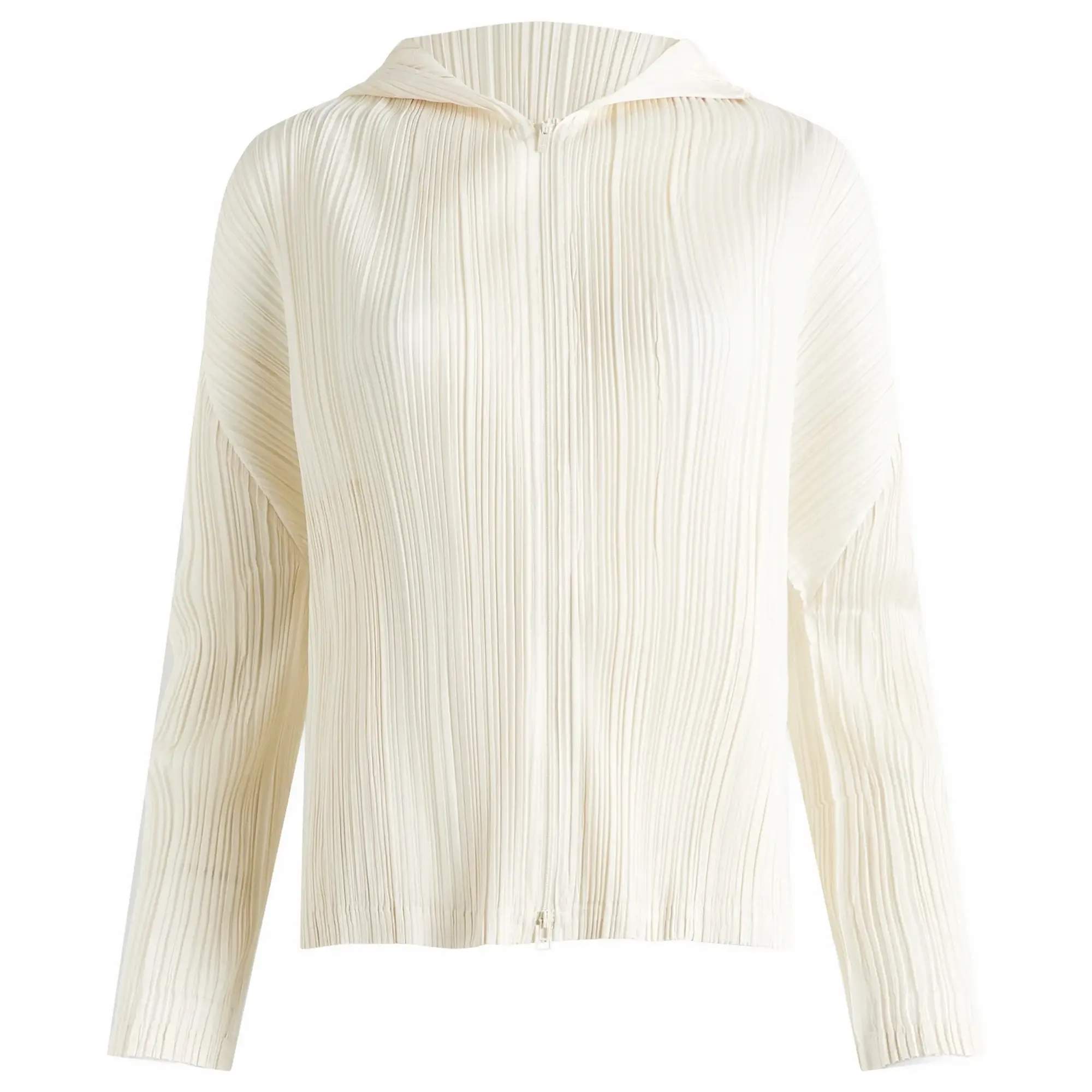 Pleats Please Issey Miyake Women's Hoodie Off White