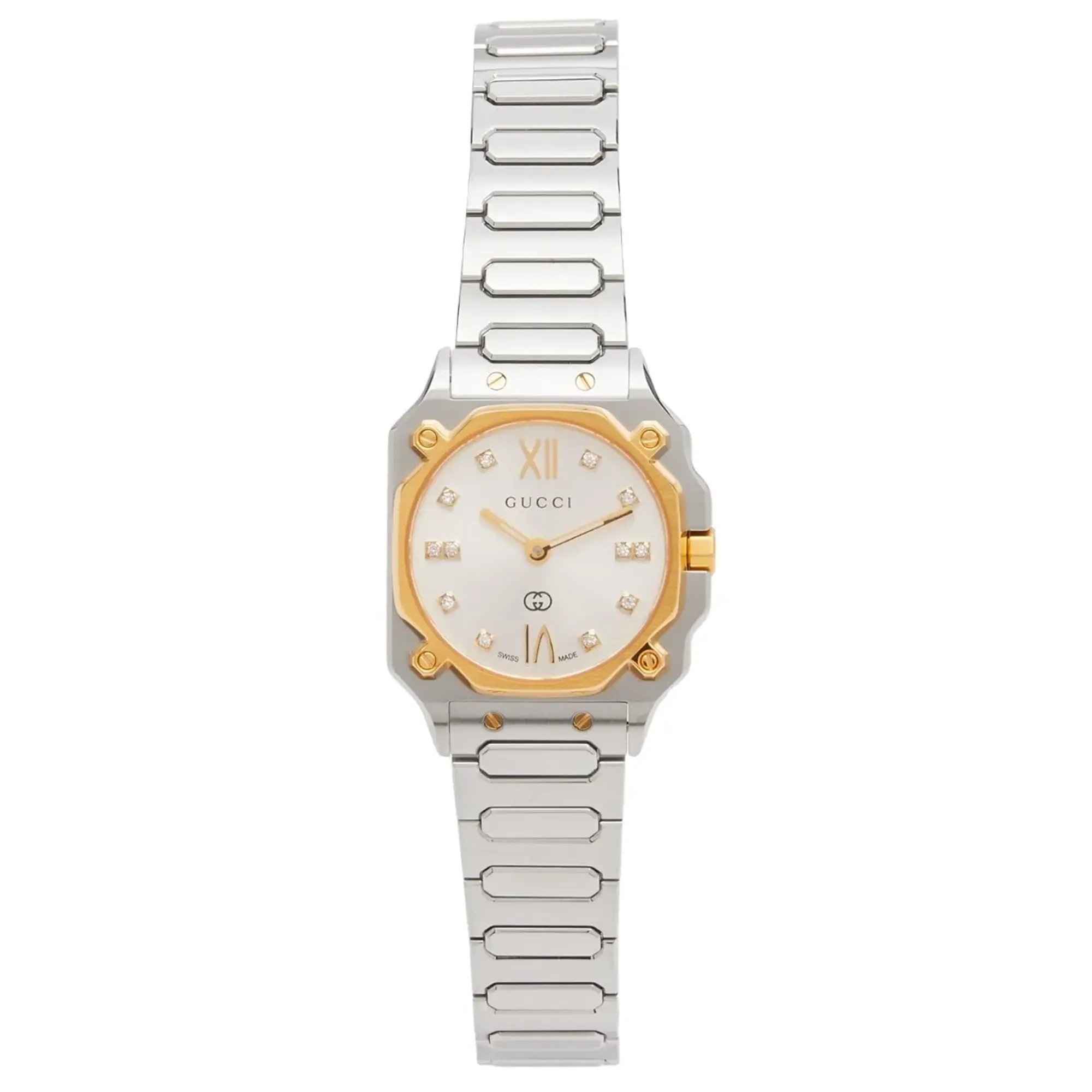 Gucci Women's G-Flat 24mm Watch Gold/Silver