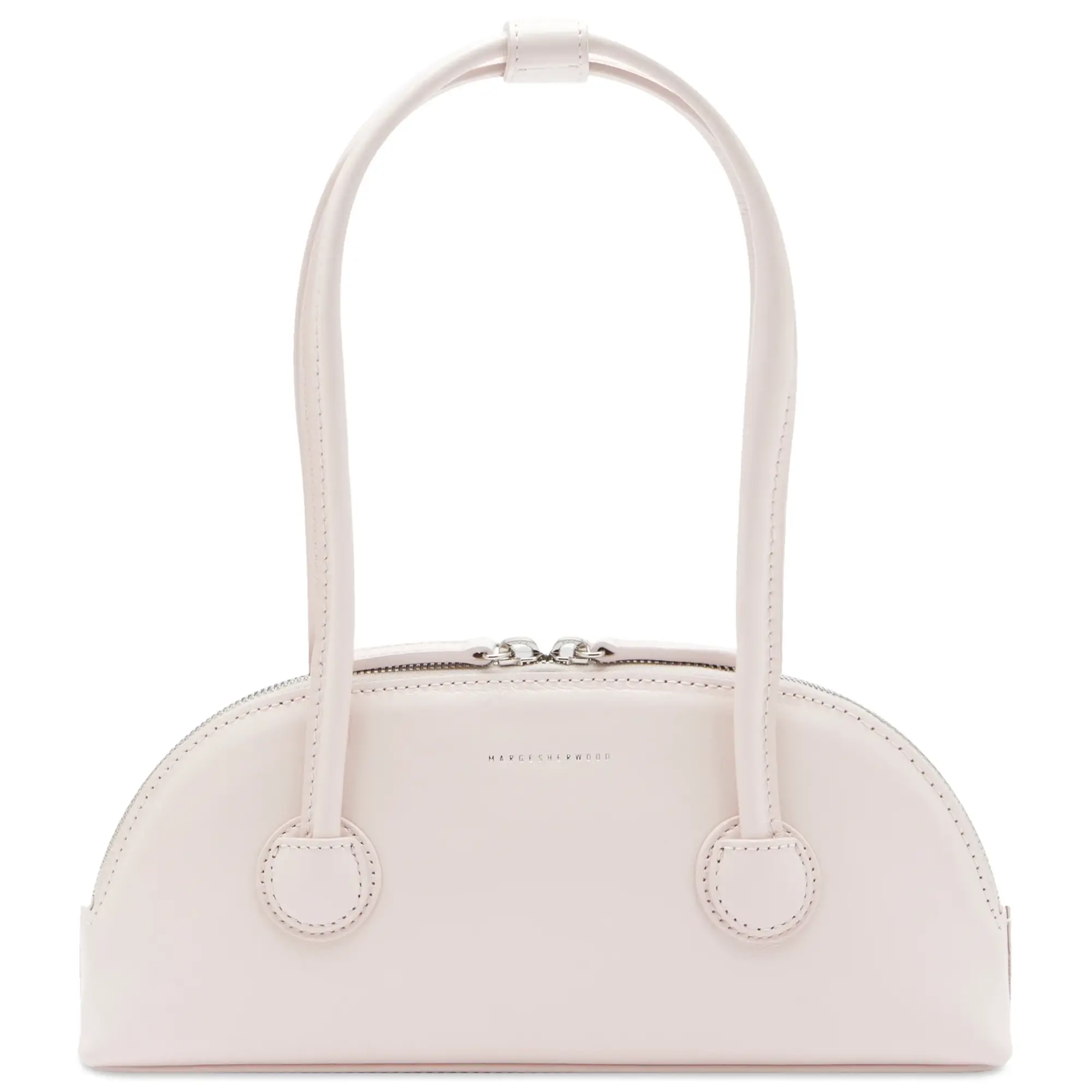 MARGE SHERWOOD Women's Bessette Shoulder Bag Pale Pink Glossy Plain