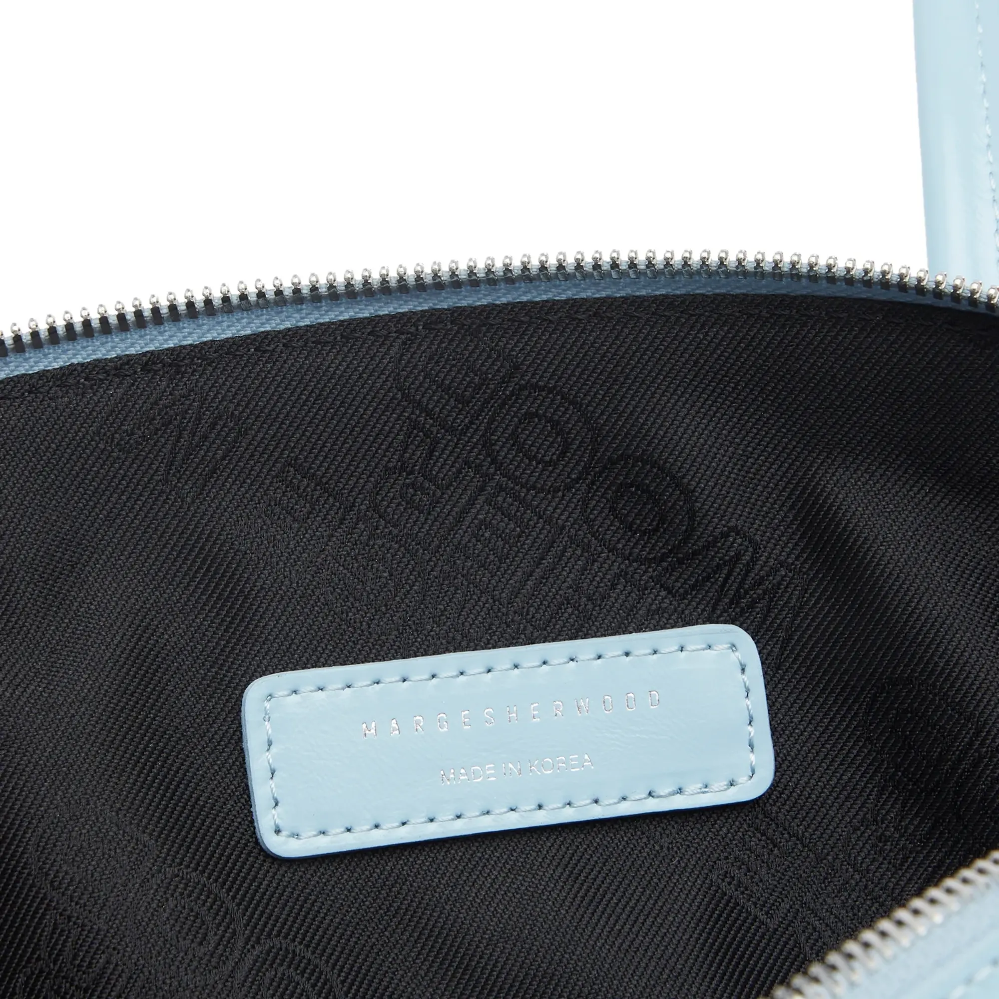 MARGE SHERWOOD Women's Bessette Shoulder Bag Blue Dream Glossy Plain
