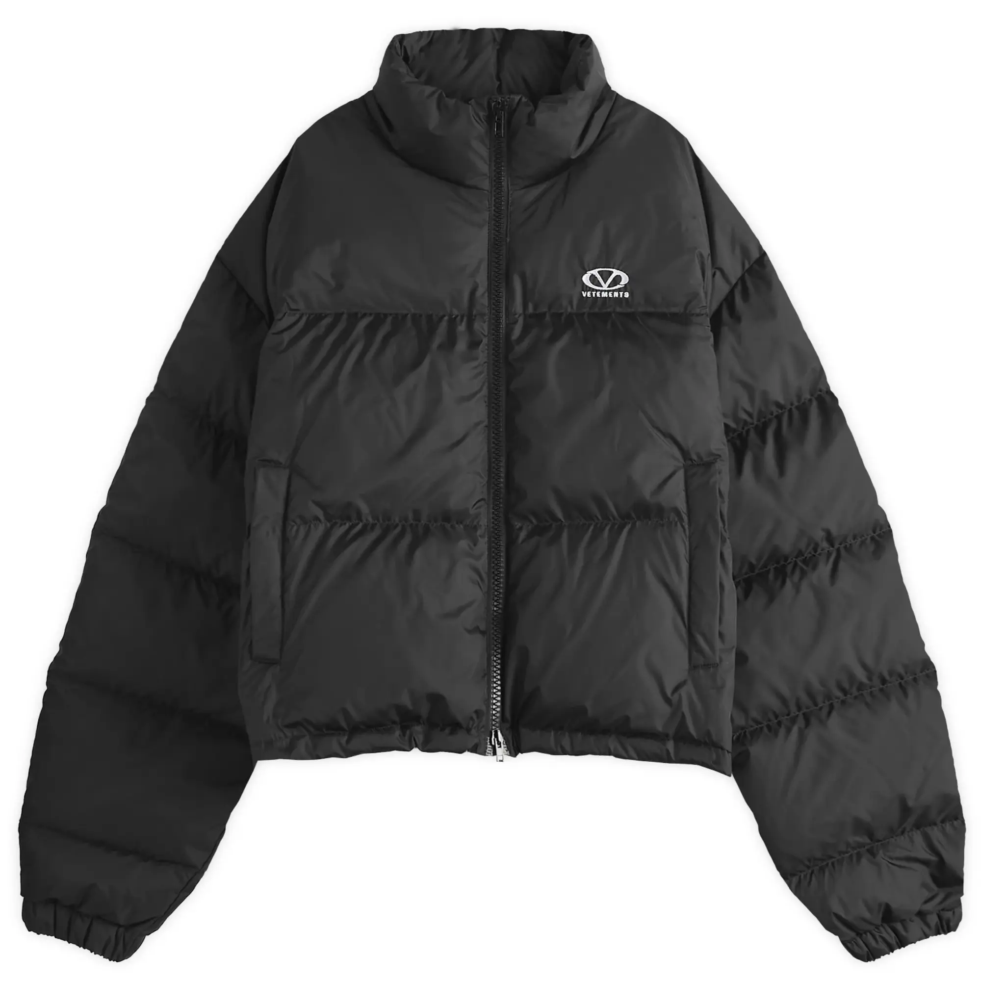 VETEMENTS Men's Logo Puffer Jacket Black