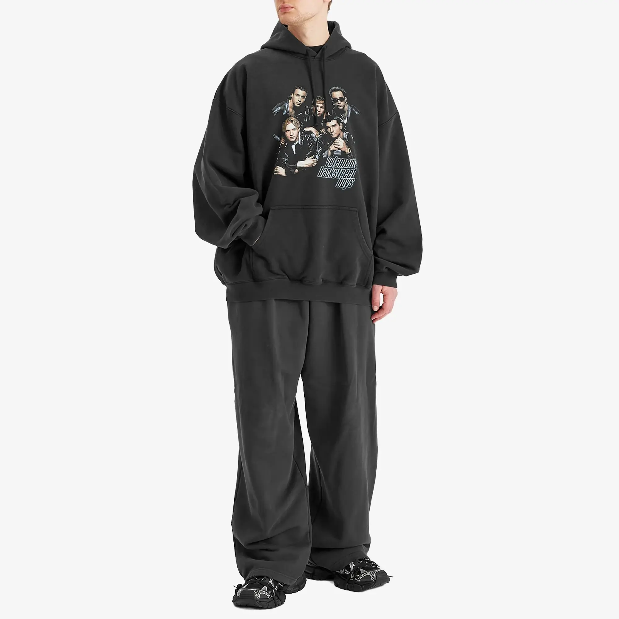 VETEMENTS Men's Backstreetboys Oversized Hoodie Black