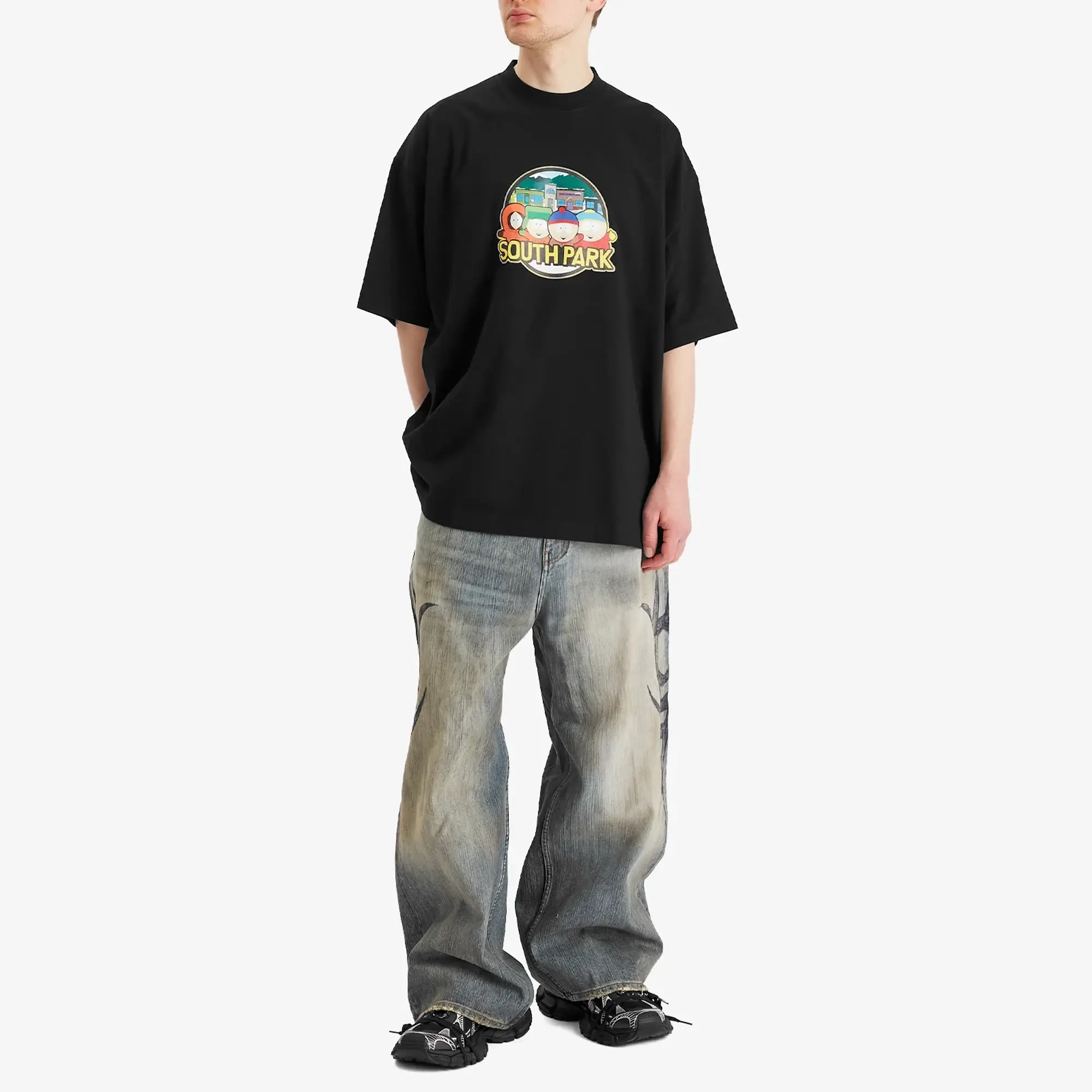 VETEMENTS Men's Southpark Oversized T-Shirt Black
