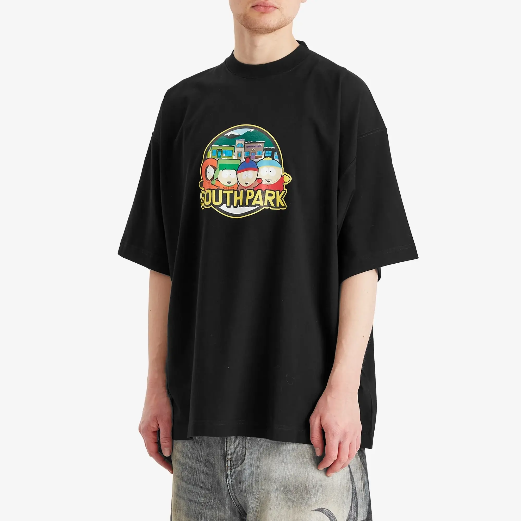 VETEMENTS Men's Southpark Oversized T-Shirt Black