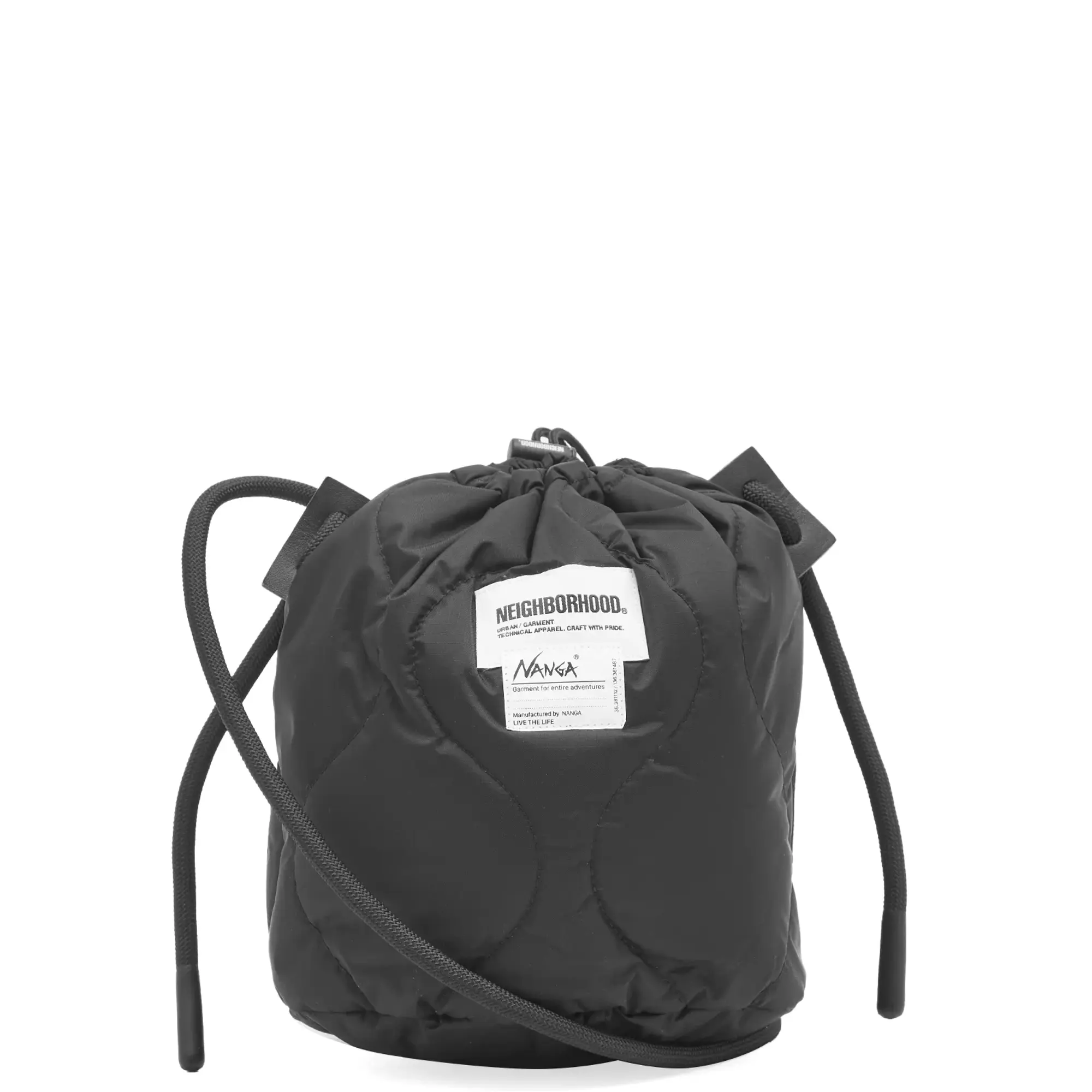 Neighborhood Men's x Nanga Down Drawstring Bag Black