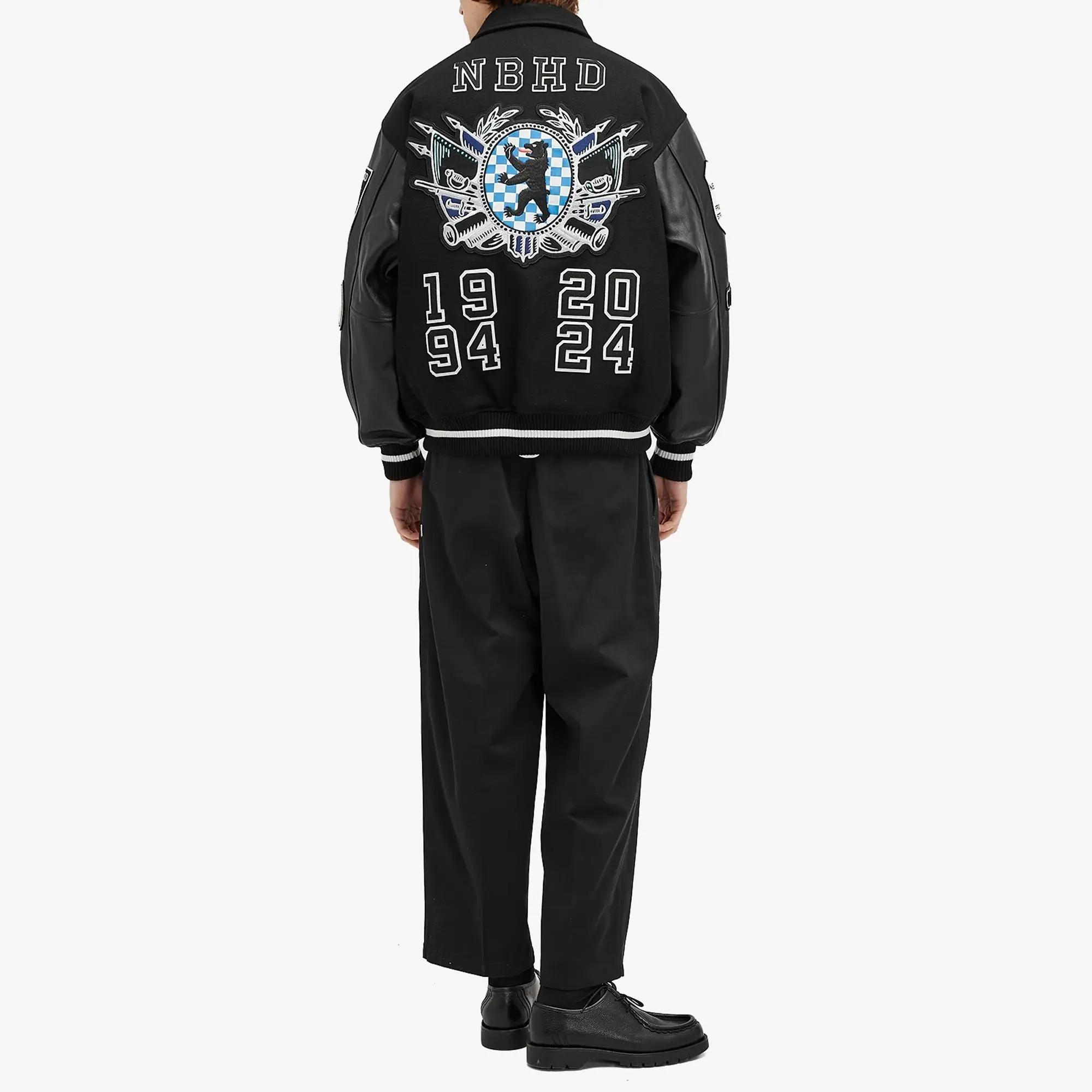 Neighborhood Men's Stadium Jacket Black×White