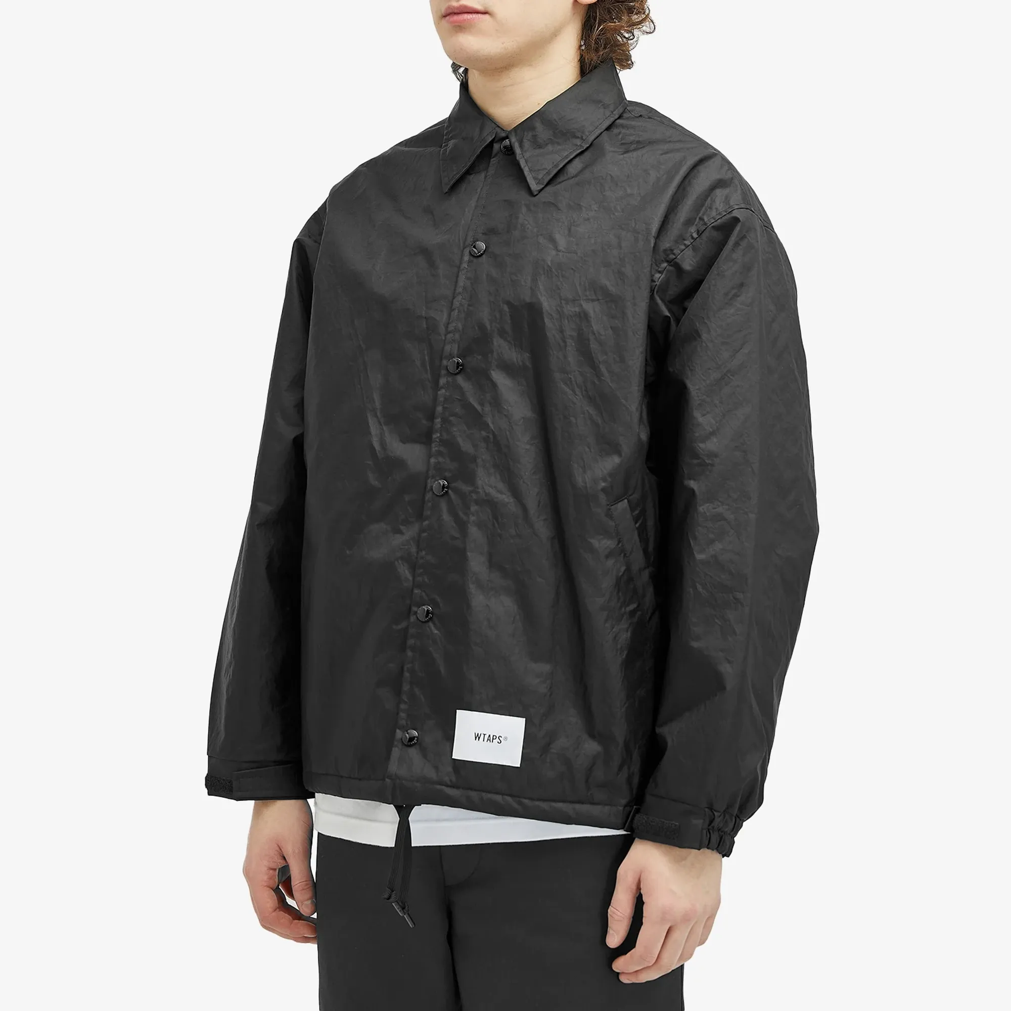 WTAPS Men's 07 Boa Lined Coach Jacket Black | 242TQDT-JKM01-BLK