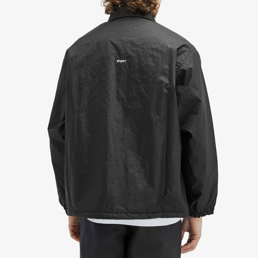 WTAPS Men's 07 Boa Lined Coach Jacket Black | 242TQDT-JKM01-BLK