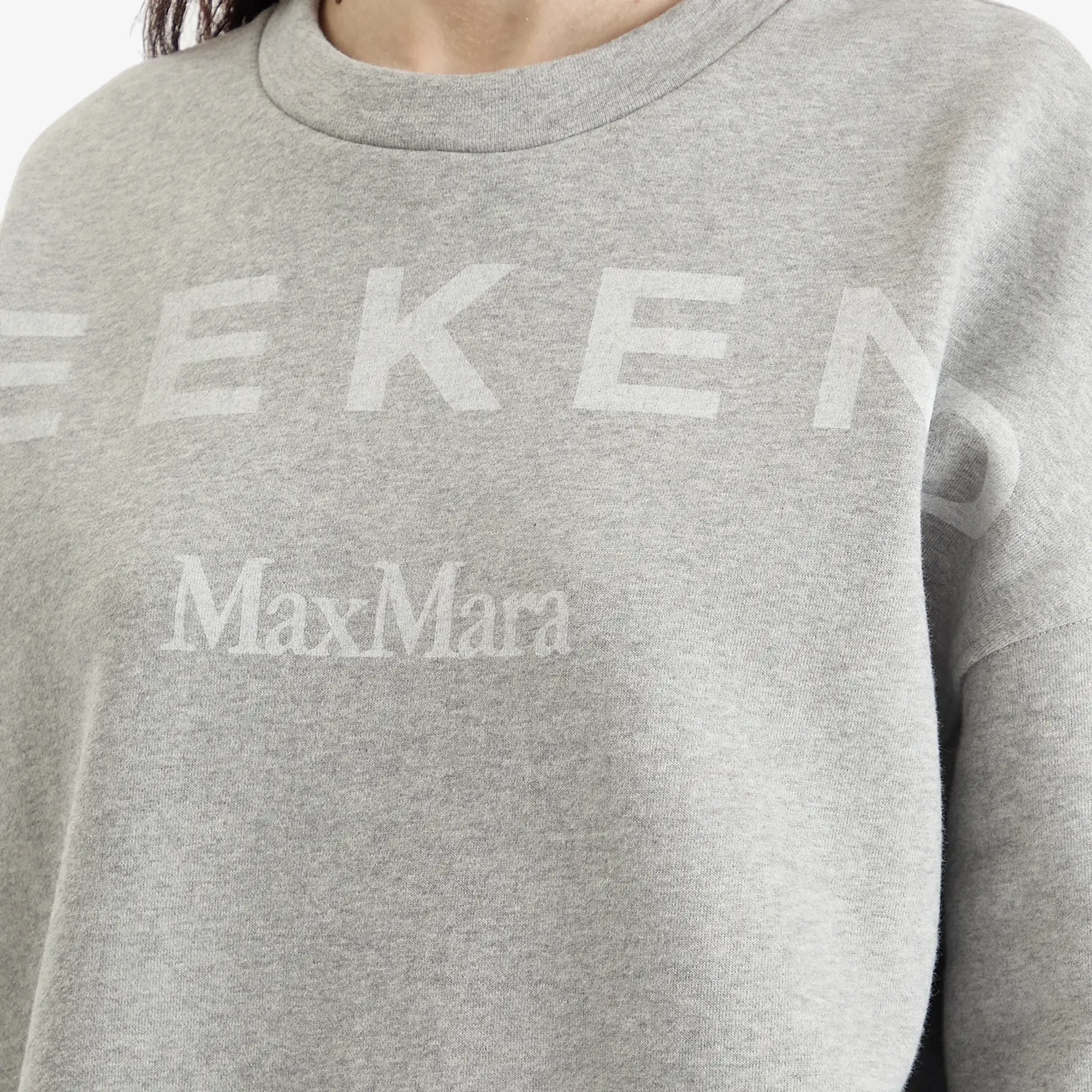 Weekend by Max Mara Women's Lalla Logo Sweat Top Medium Grey