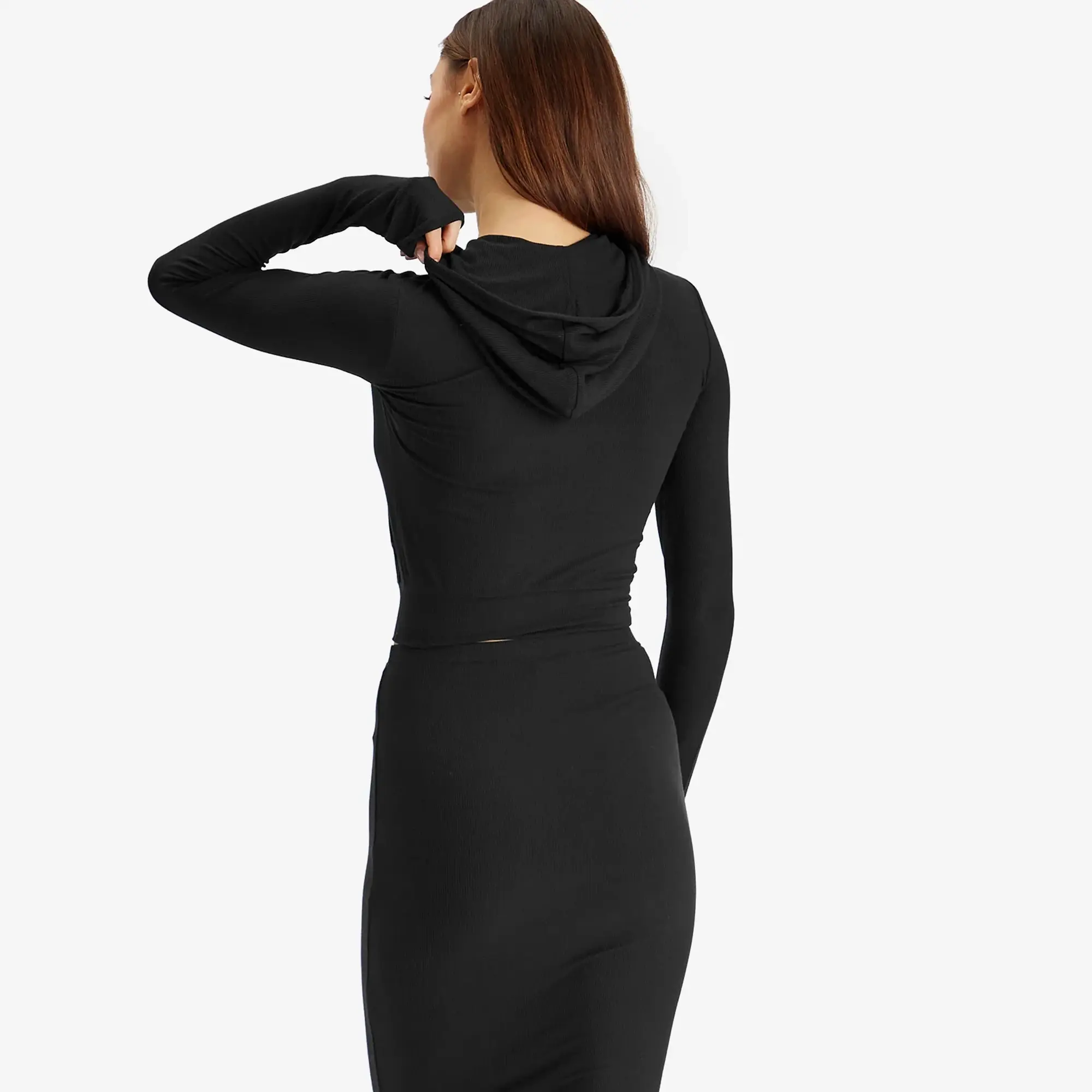 SKIMS Women's Soft Lounge Zip Up Hoodie Onyx