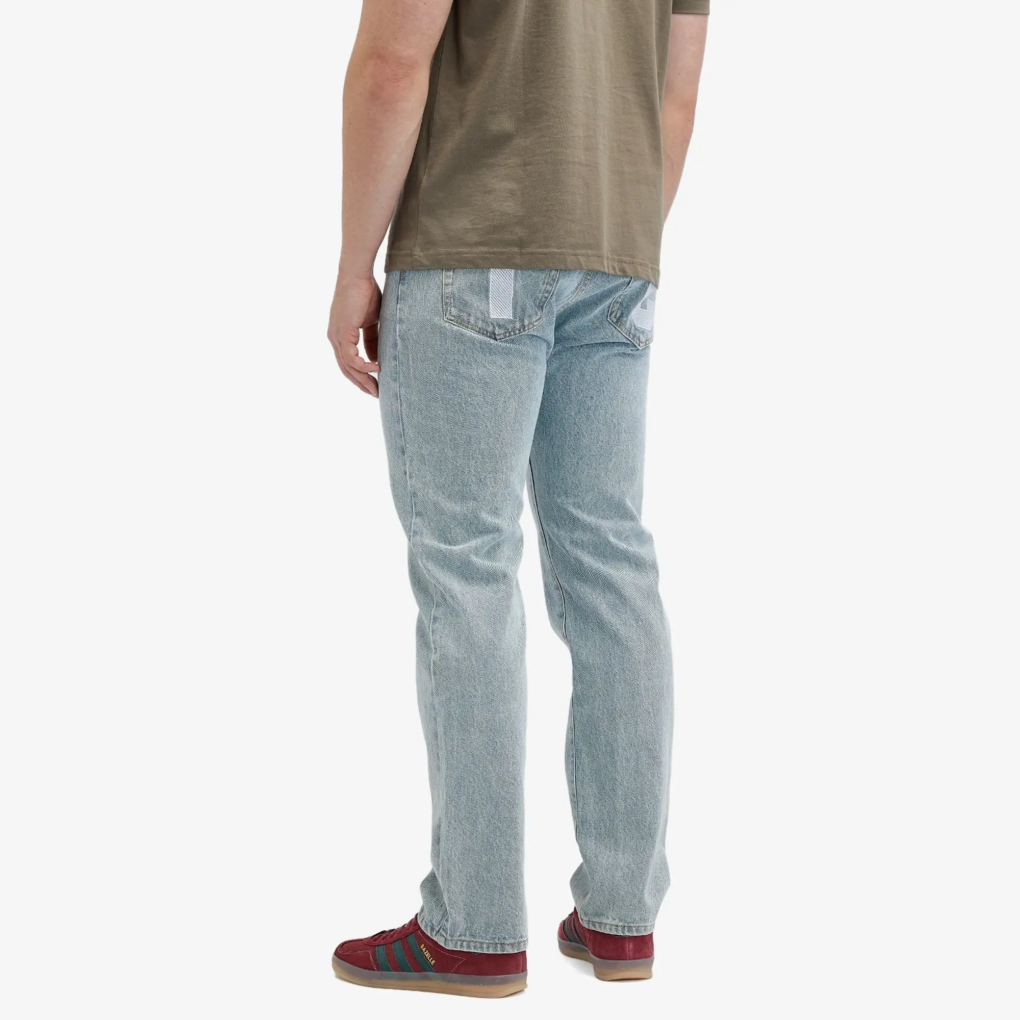 ICECREAM Men's Running Dog Denim Pant Heavy Wash Blue