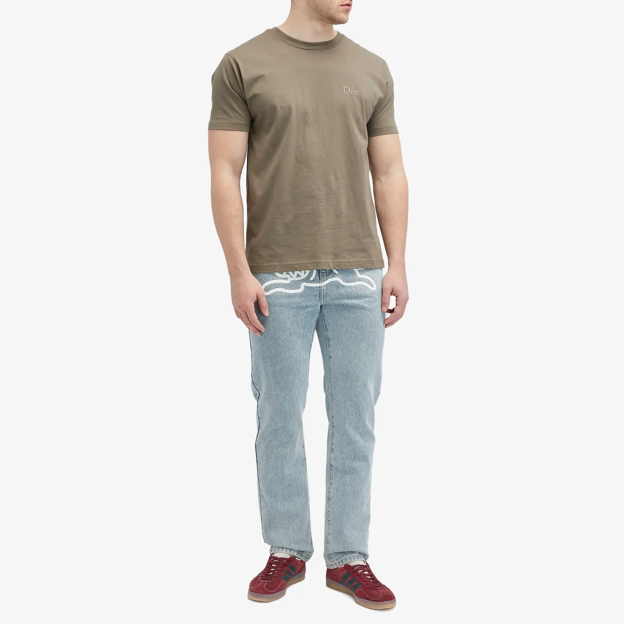 ICECREAM Men's Running Dog Denim Pant Heavy Wash Blue