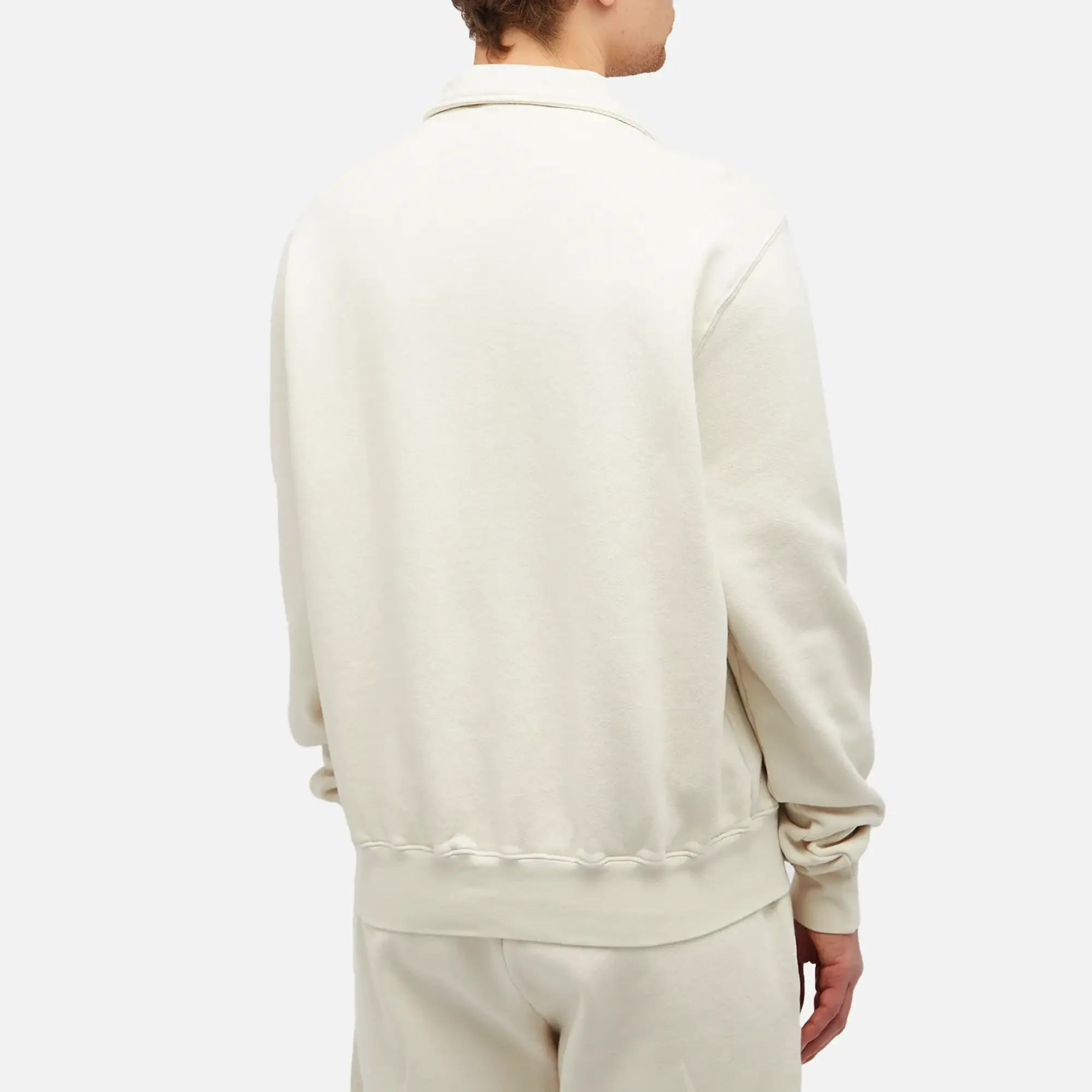 Asics Les Tien Men's Heavyweight Banded Yacht Half Zip Ivory