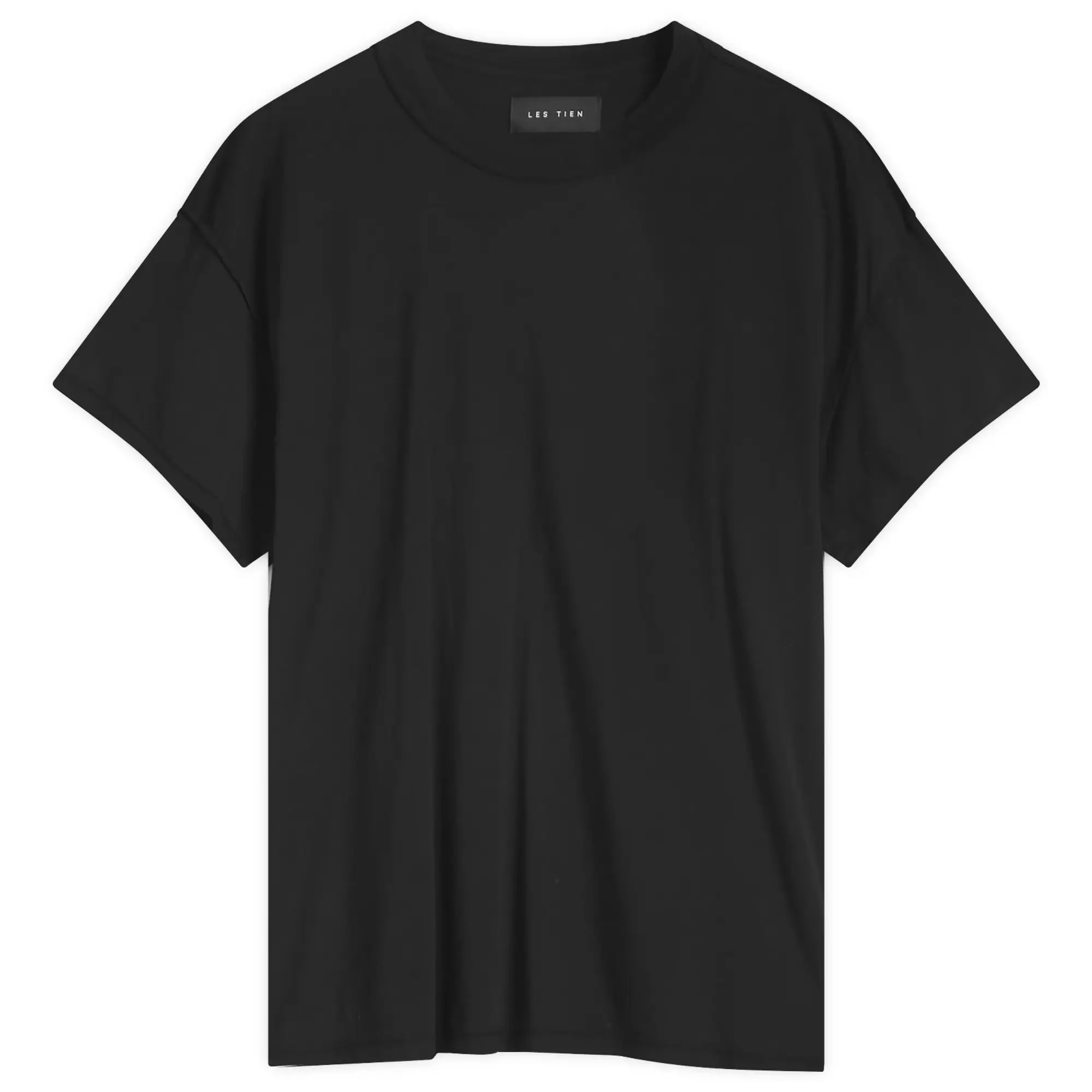Les Tien Men's Lightweight Inside Out T-Shirt Jet Black