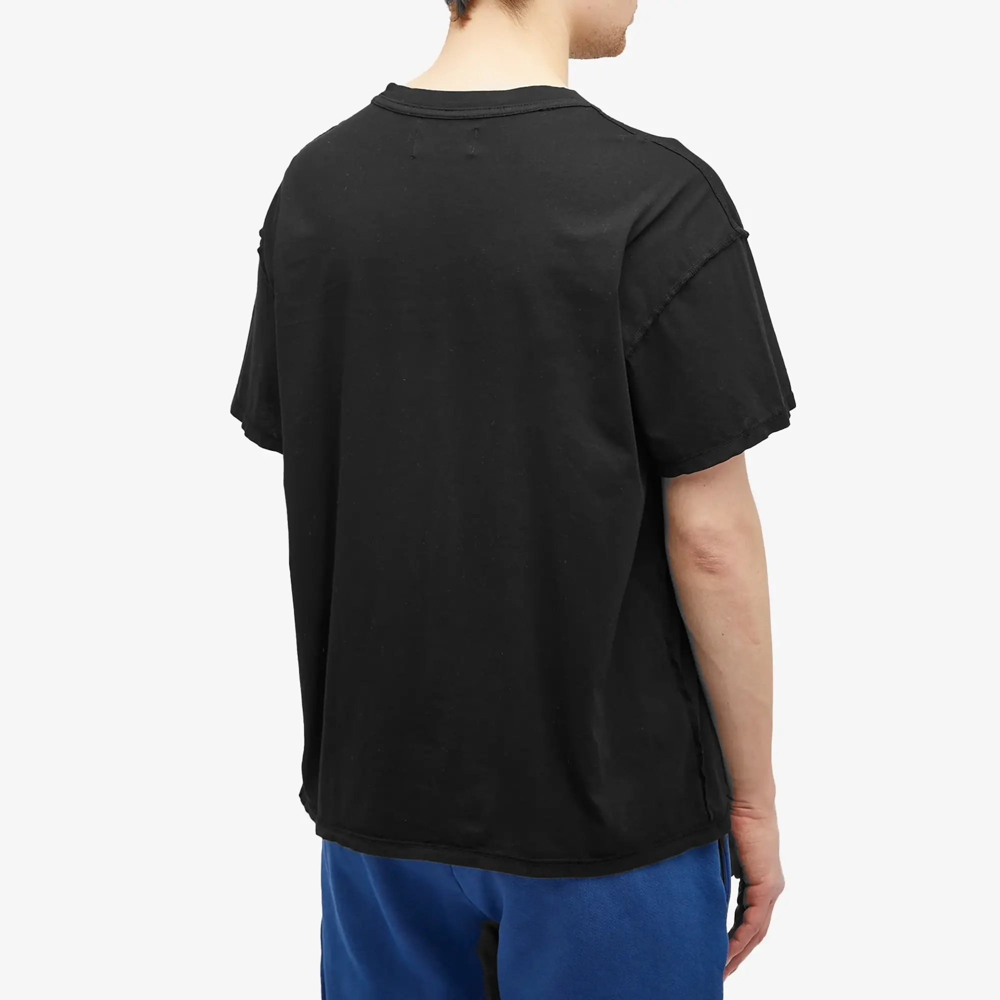 Les Tien Men's Lightweight Inside Out T-Shirt Jet Black