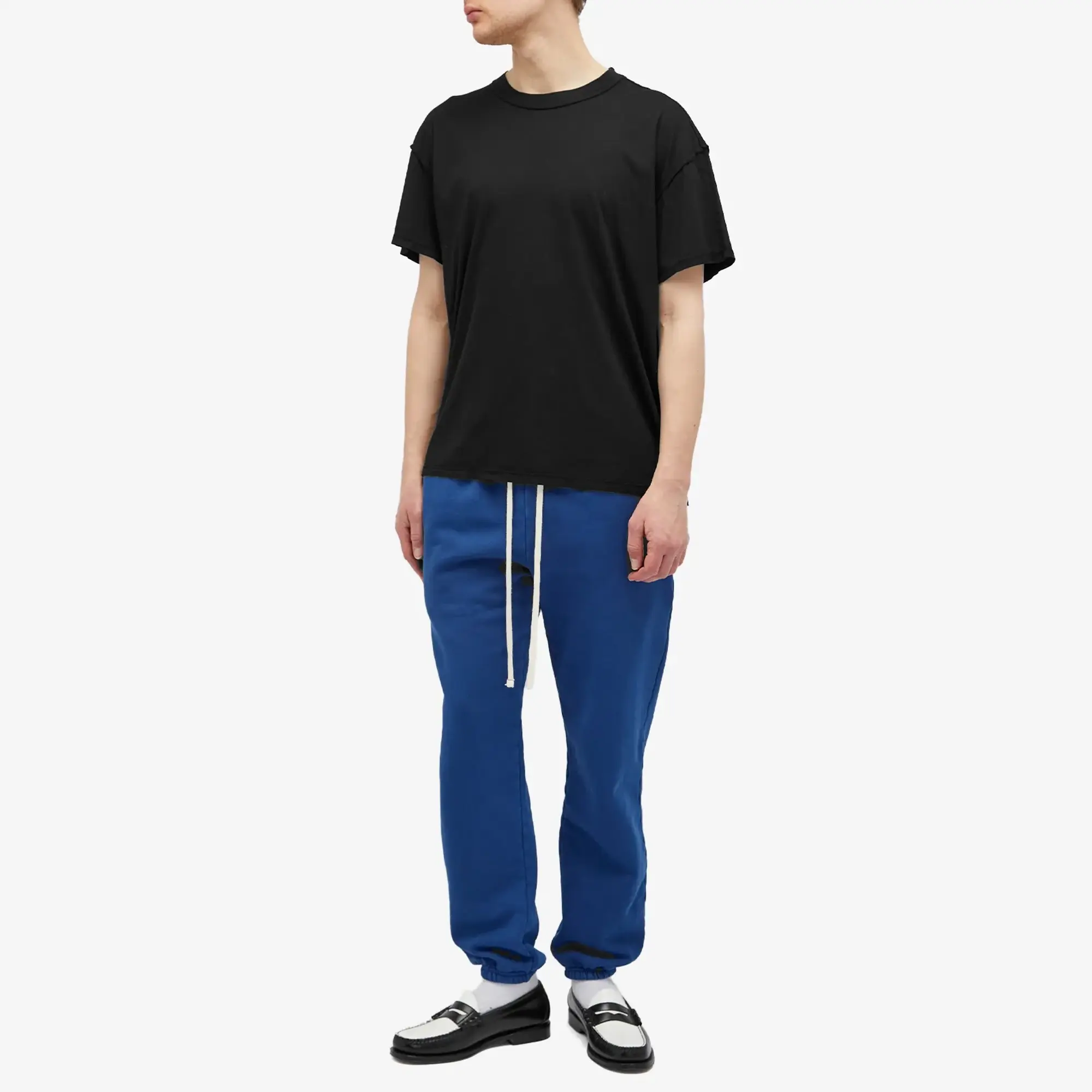 Les Tien Men's Lightweight Inside Out T-Shirt Jet Black