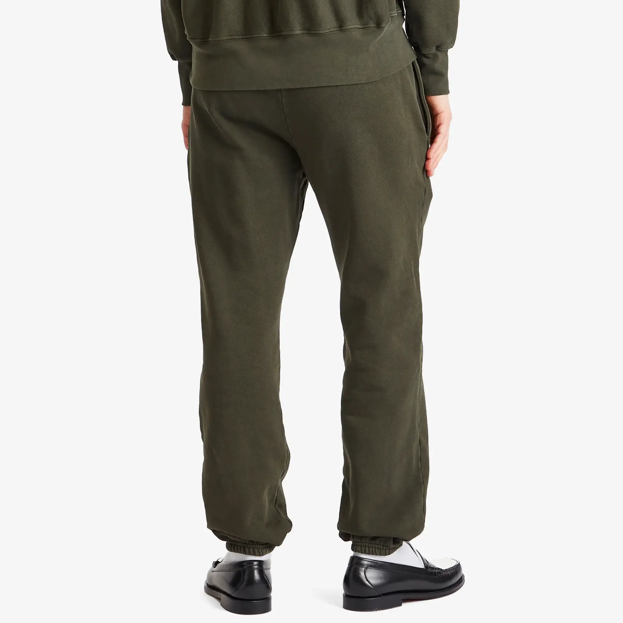 Les Tien Men's Heavyweight Classic Sweat Pants Washed Forest