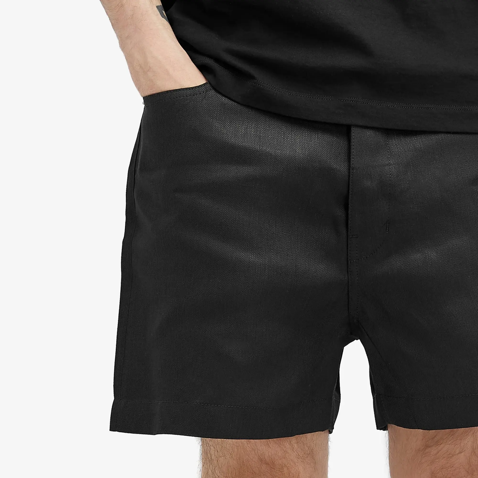 Rick Owens Men's Geth Denim Shorts Black