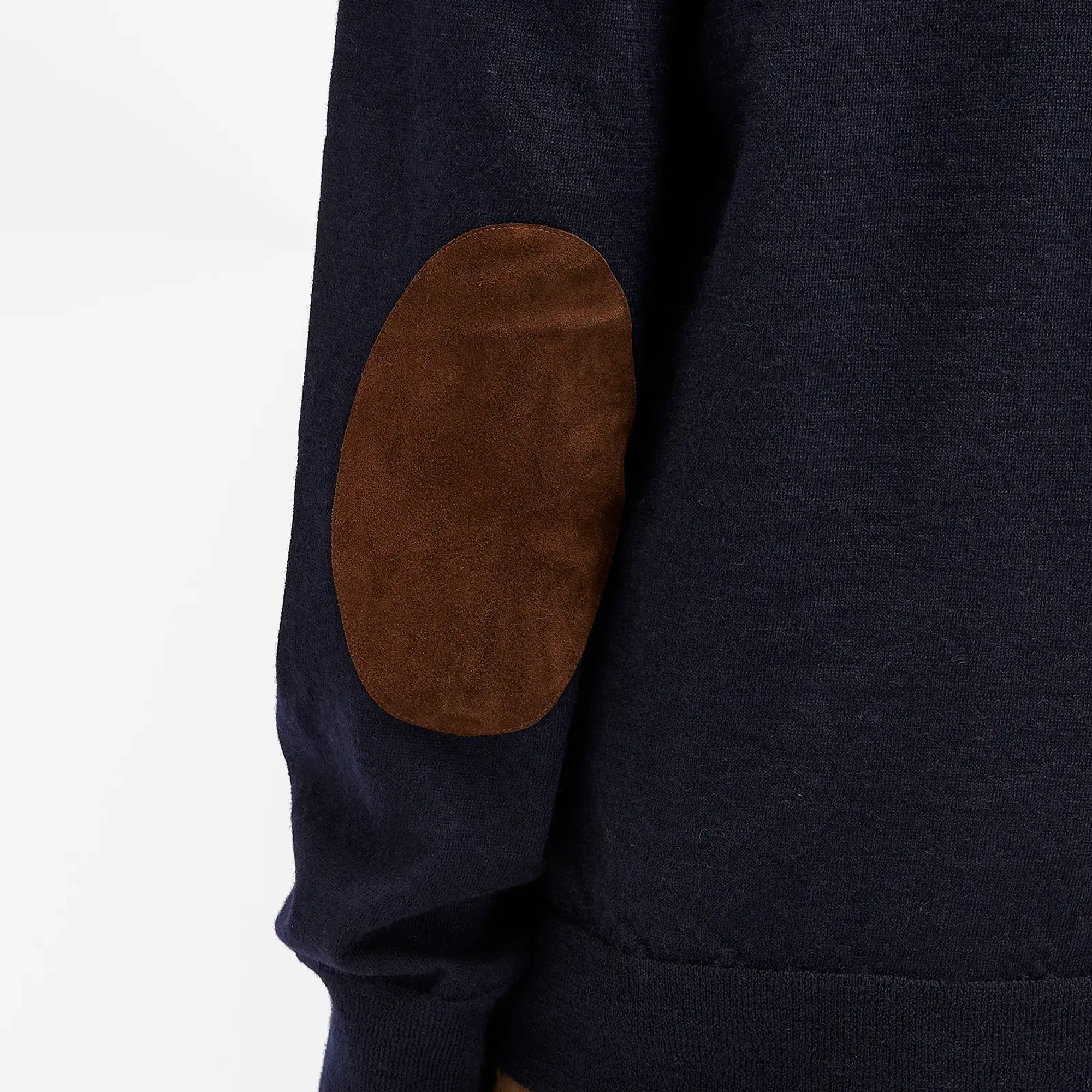Maison Margiela Men's Long Sleeve Knitted Polo Shirt Dark Blue