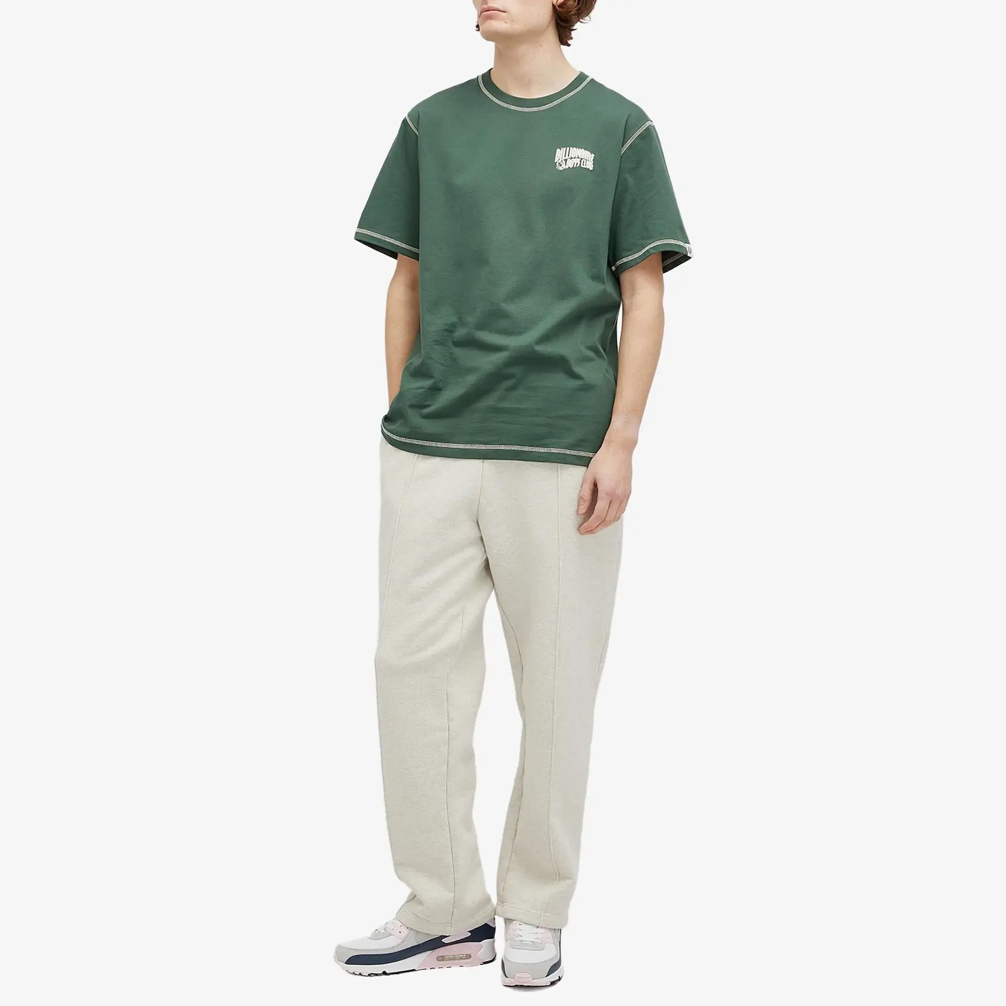 Billionaire Boys Club Men's Small Arch Logo Contrast Stitch Tee Green