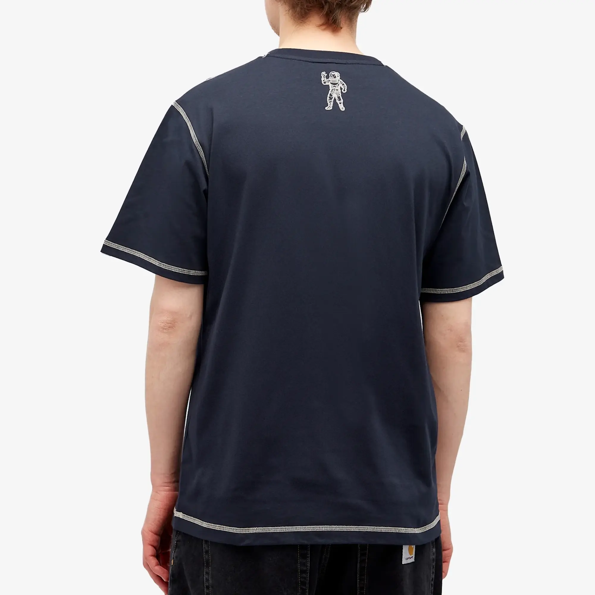 Billionaire Boys Club Men's Small Arch Logo Contrast Stitch Tee Navy