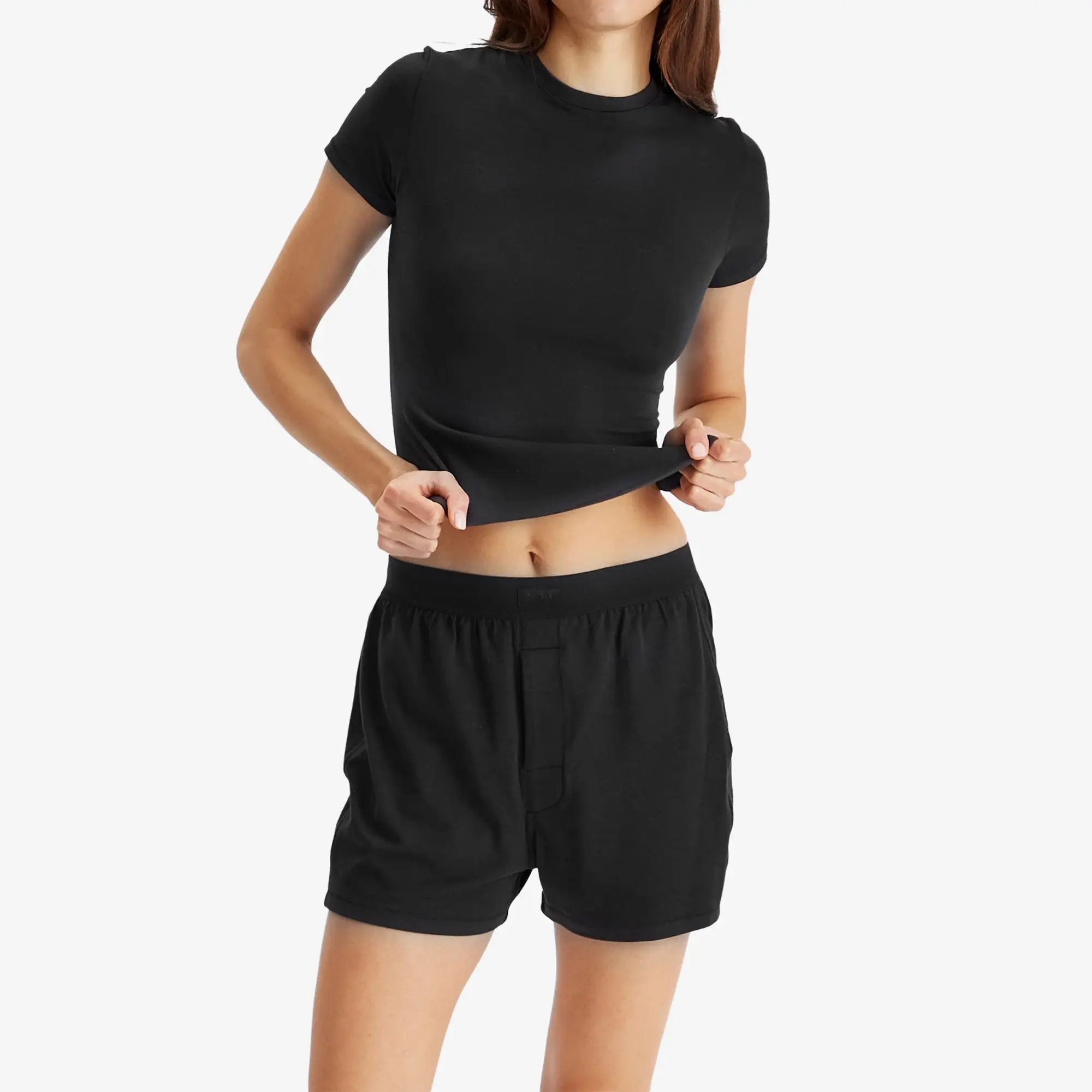 SKIMS Women's Boyfriend Loose Boxer Onyx