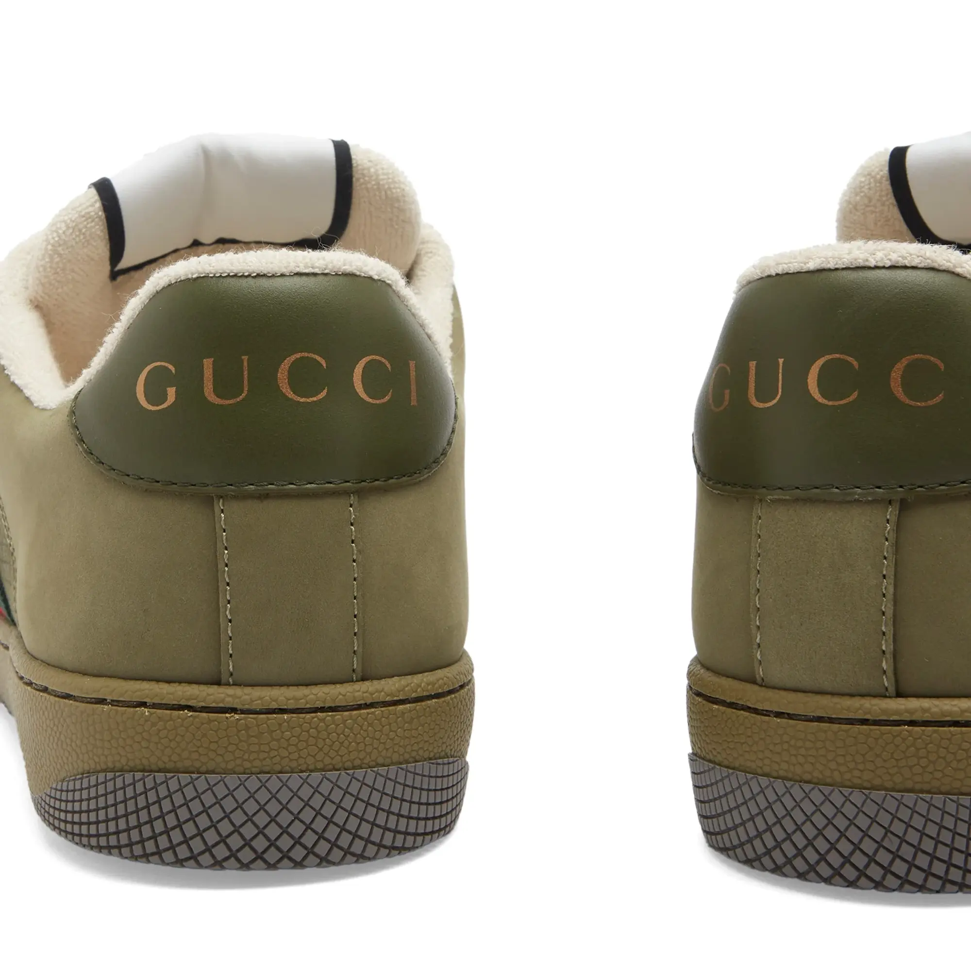 Gucci Men's Screener Cotton Ripstop Sneaker Green
