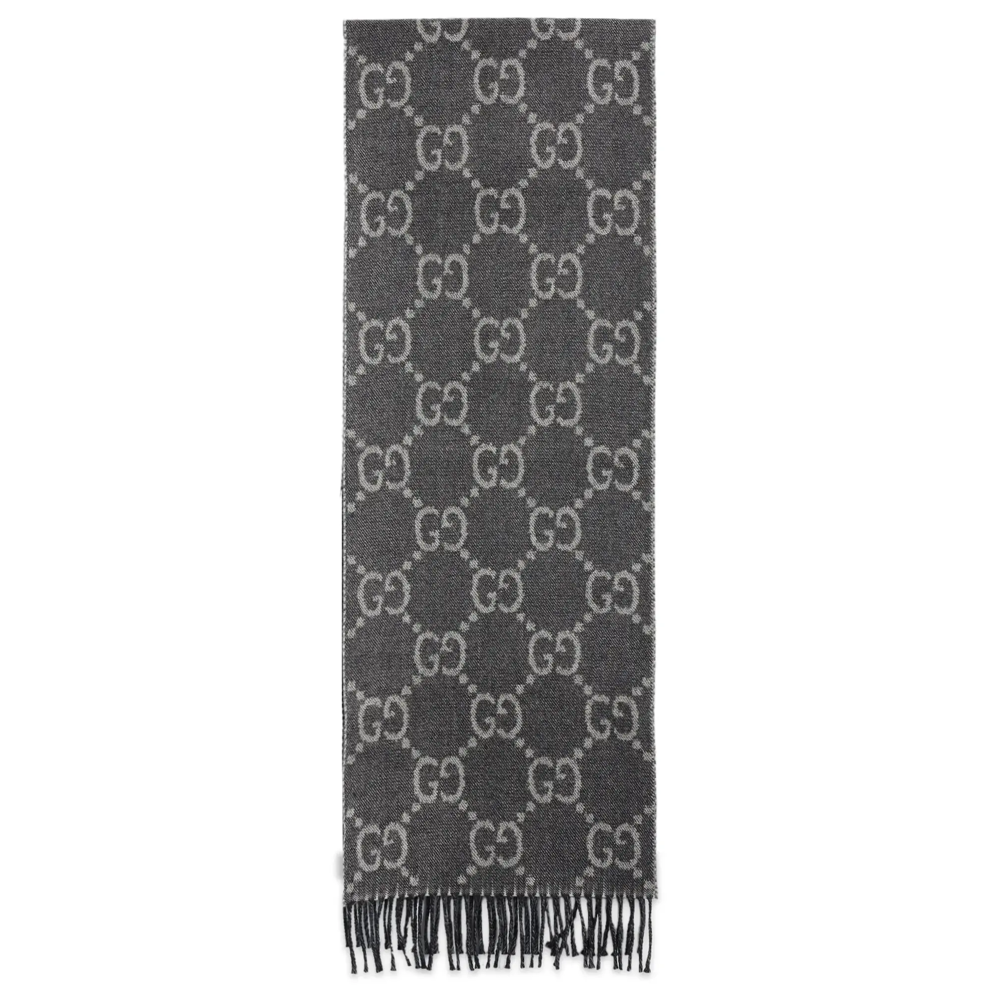 Gucci Men's GG Jaquard Scarf Black