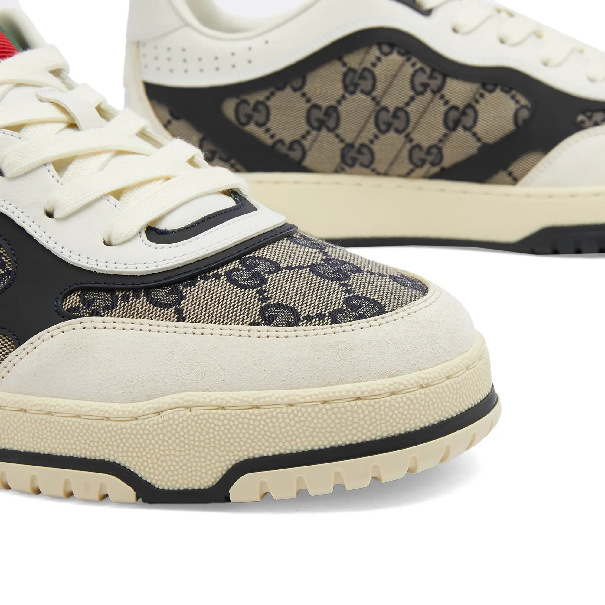 Gucci Men's Re-Web Monogram Sneaker Navy/White