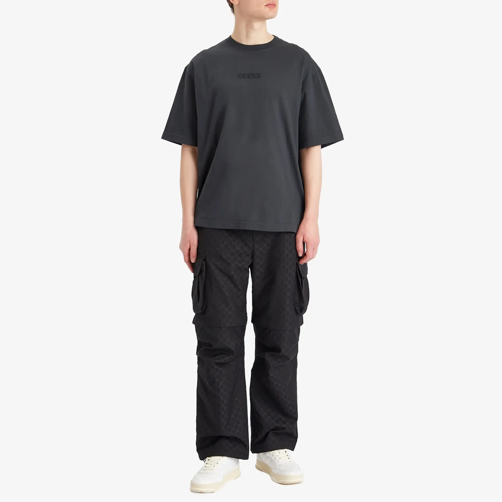 Gucci Men's Logo T-Shirt Dark Grey/Mix
