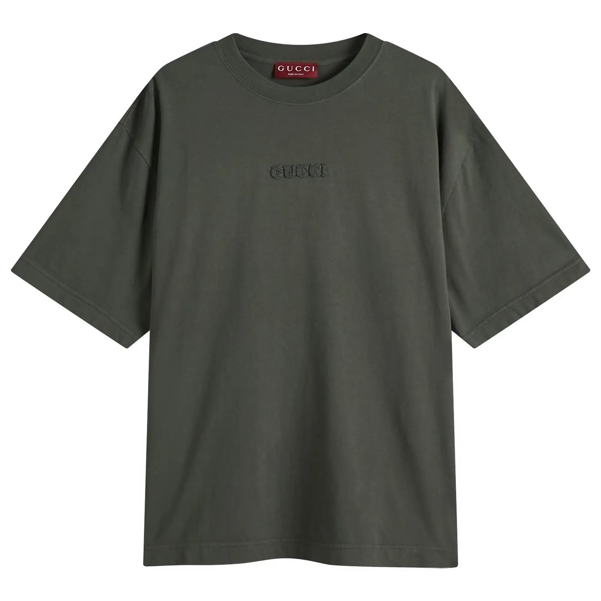 Gucci Men's Logo T-Shirt Dark Military/Mix