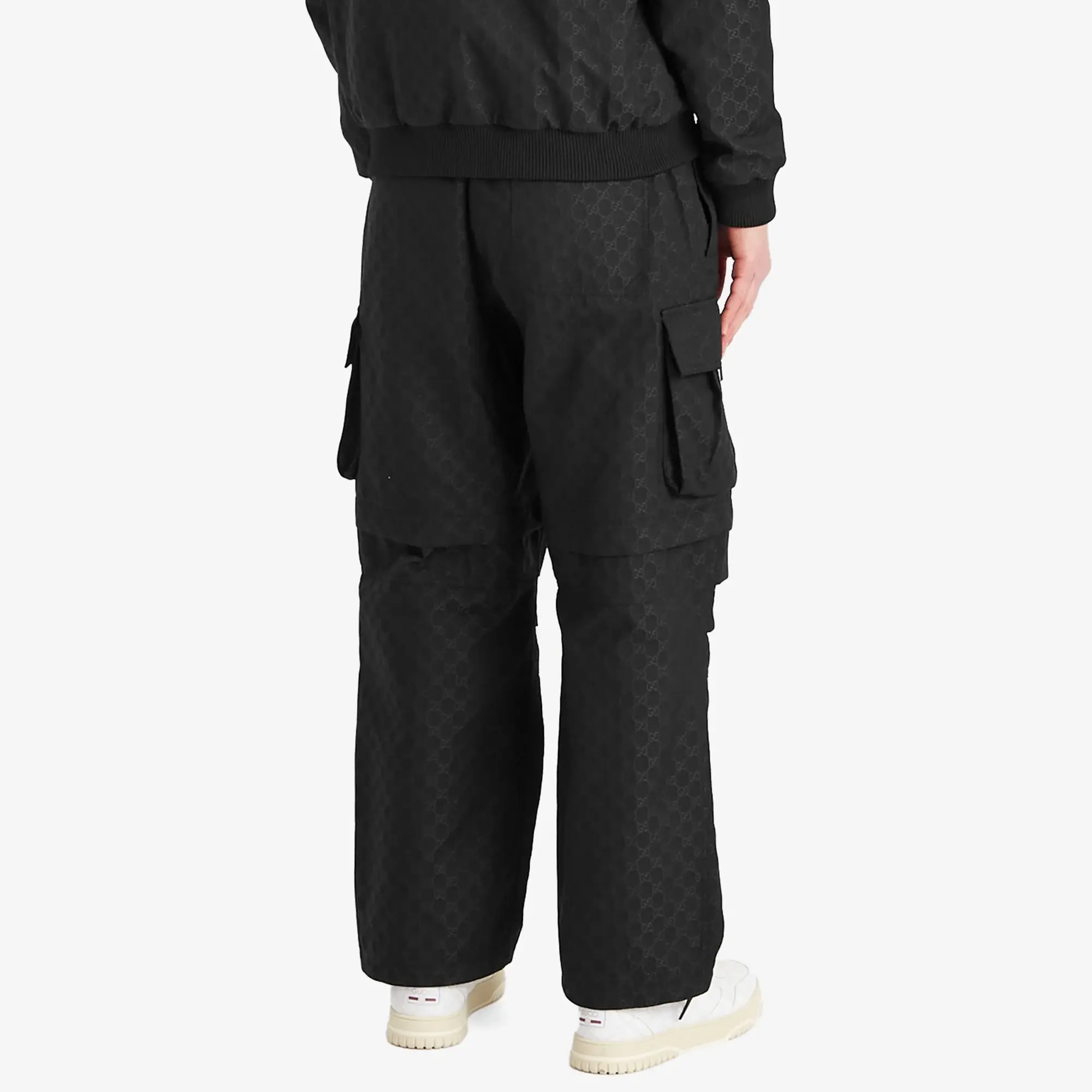 Gucci Men's Cotton Ripstop GG Military Pants Black
