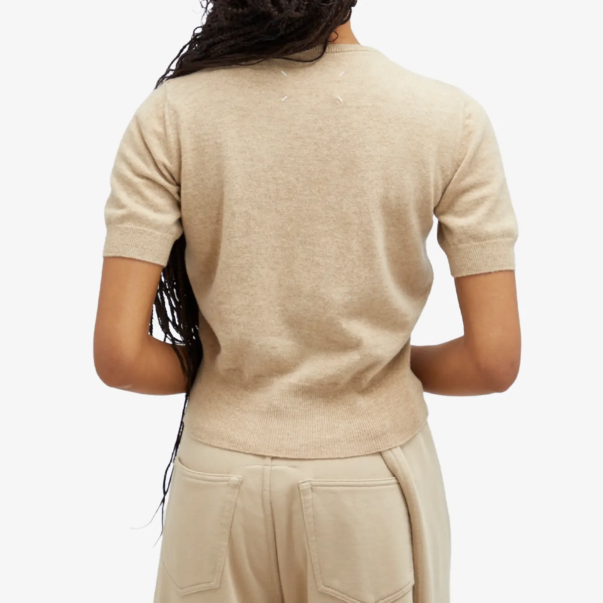 Maison Margiela Women's Shrunken Knit Top Walnut